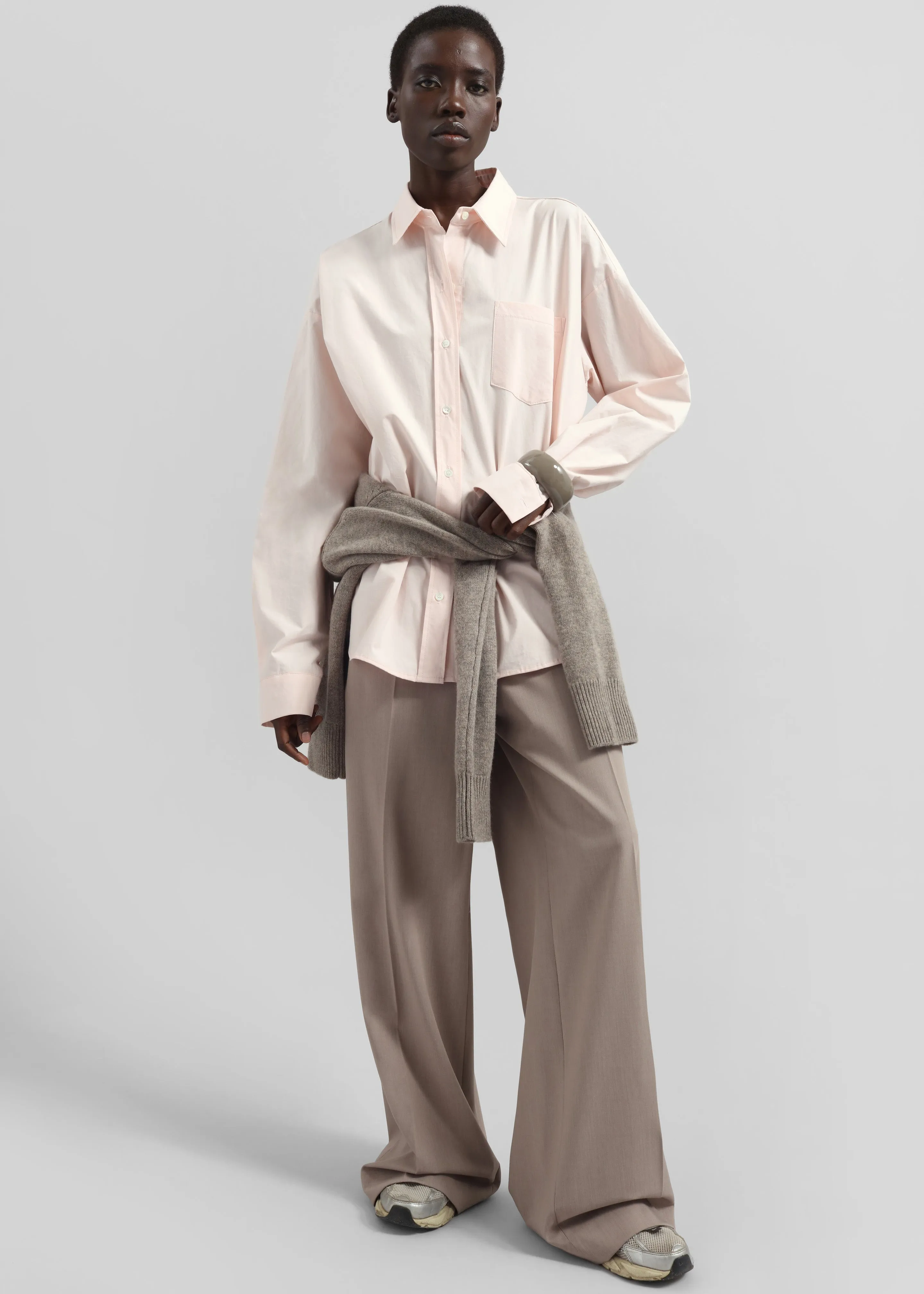 Volda Asymmetric Button-Up Shirt - Pink sold by Frankie Shop