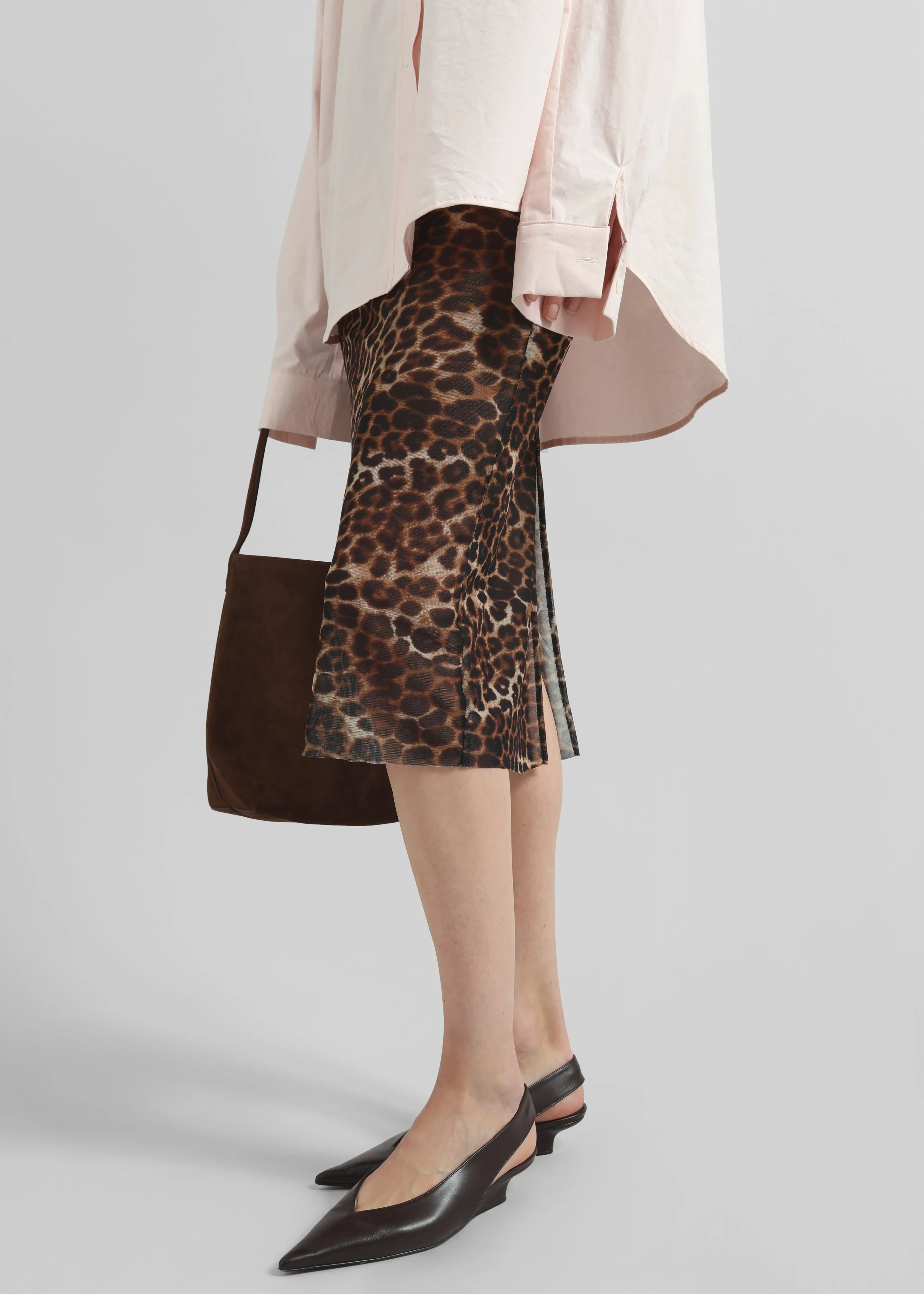 Suva Sheer Leopard Skirt - Brown sold by Frankie Shop product image thumbnail 5