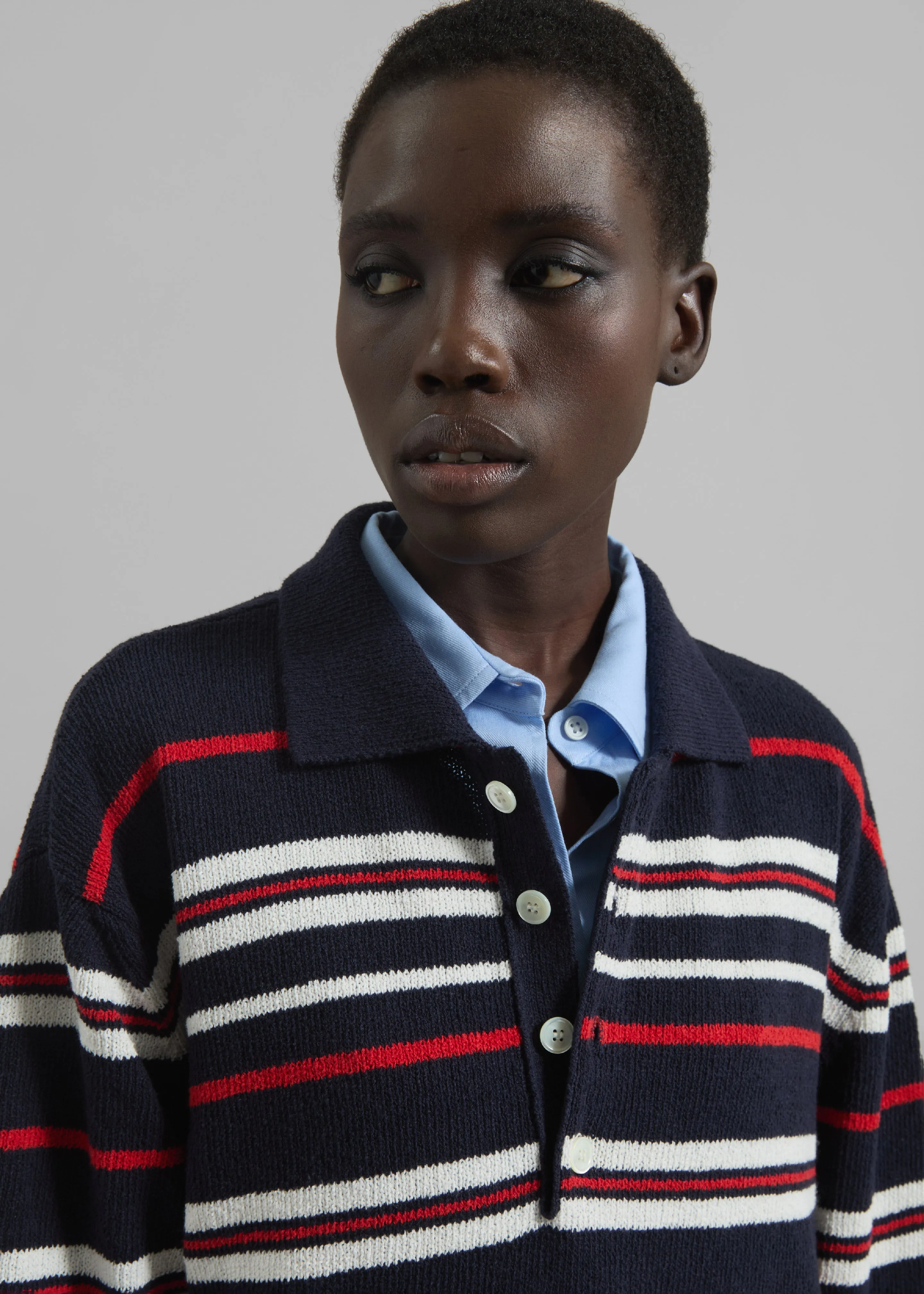 Hapton Striped Polo - Navy sold by Frankie Shop product image thumbnail 3