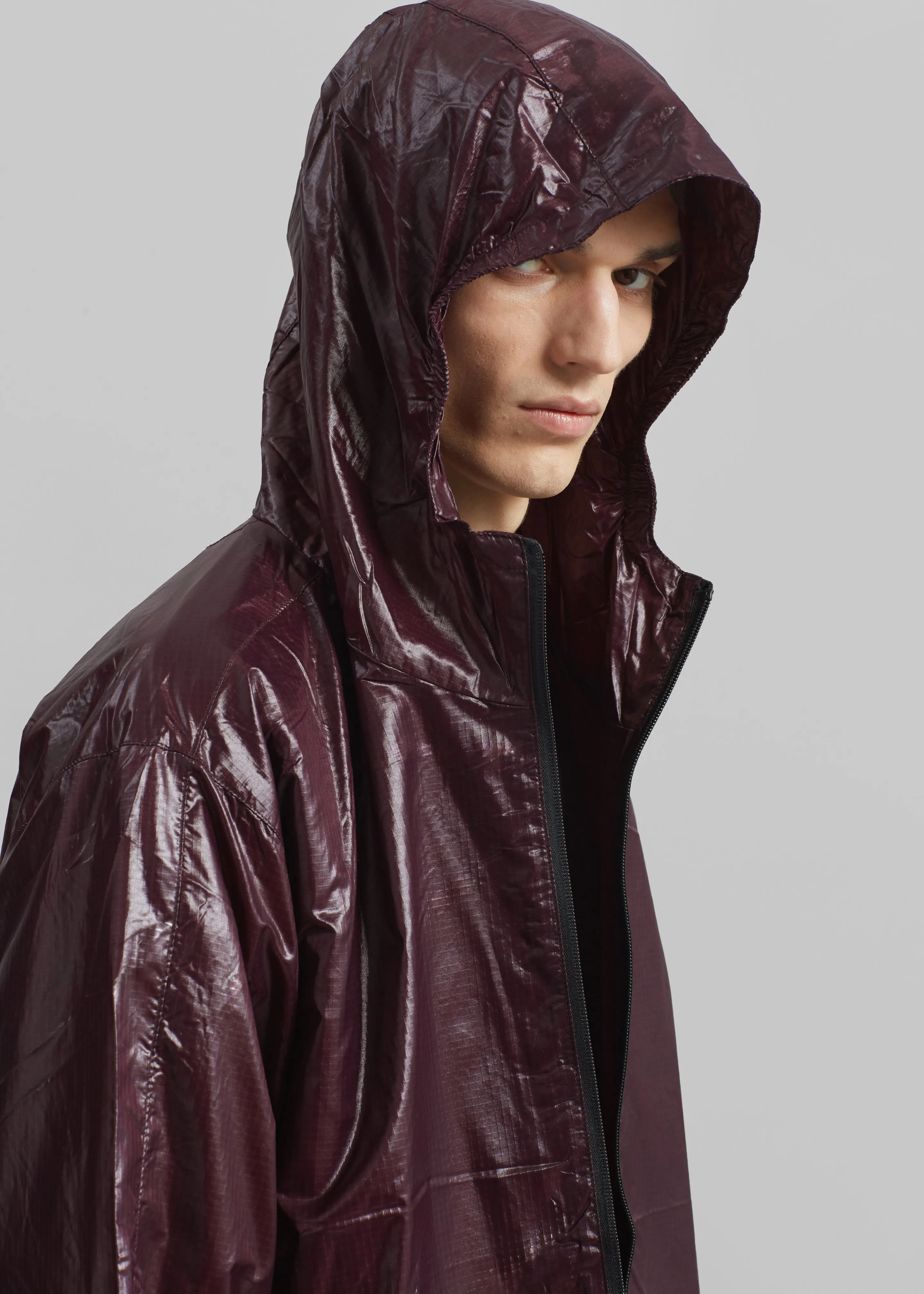Risbury Glossed Hooded Jacket - Dark Plum sold by Frankie Shop product image thumbnail 3