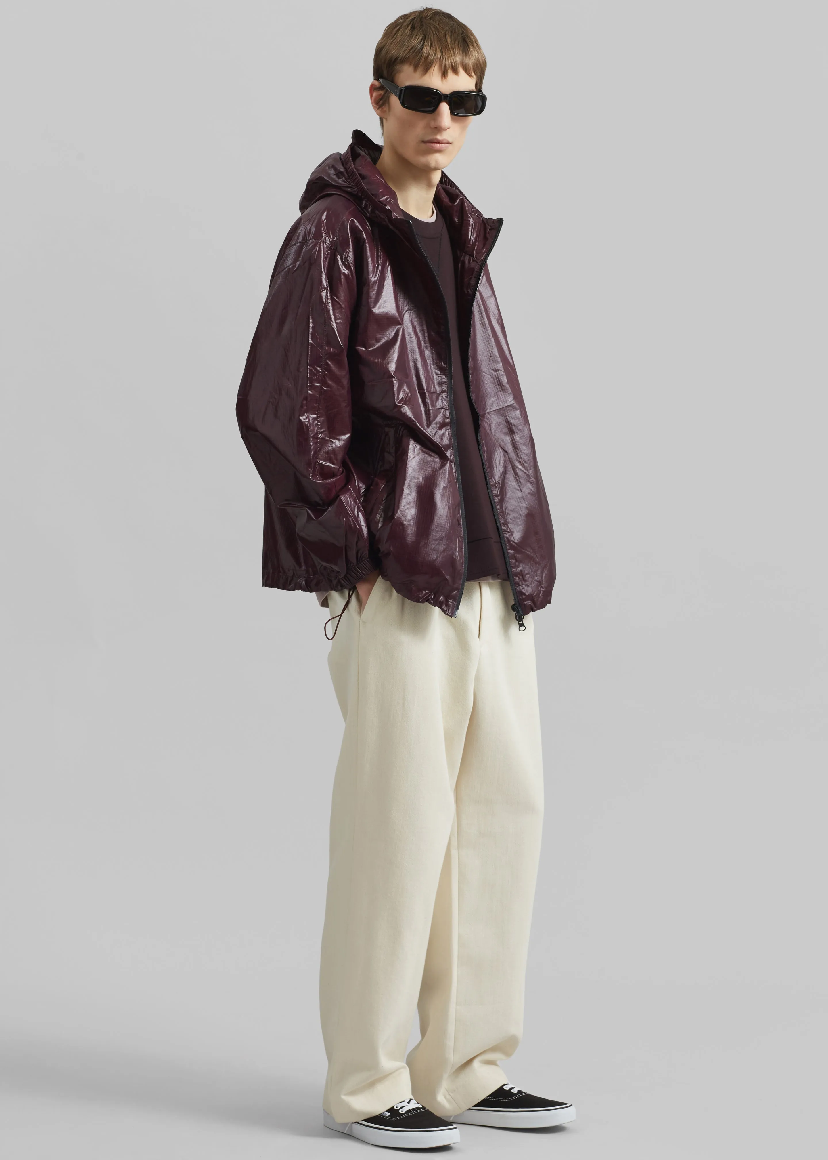 Risbury Glossed Hooded Jacket - Dark Plum sold by Frankie Shop product image thumbnail 5