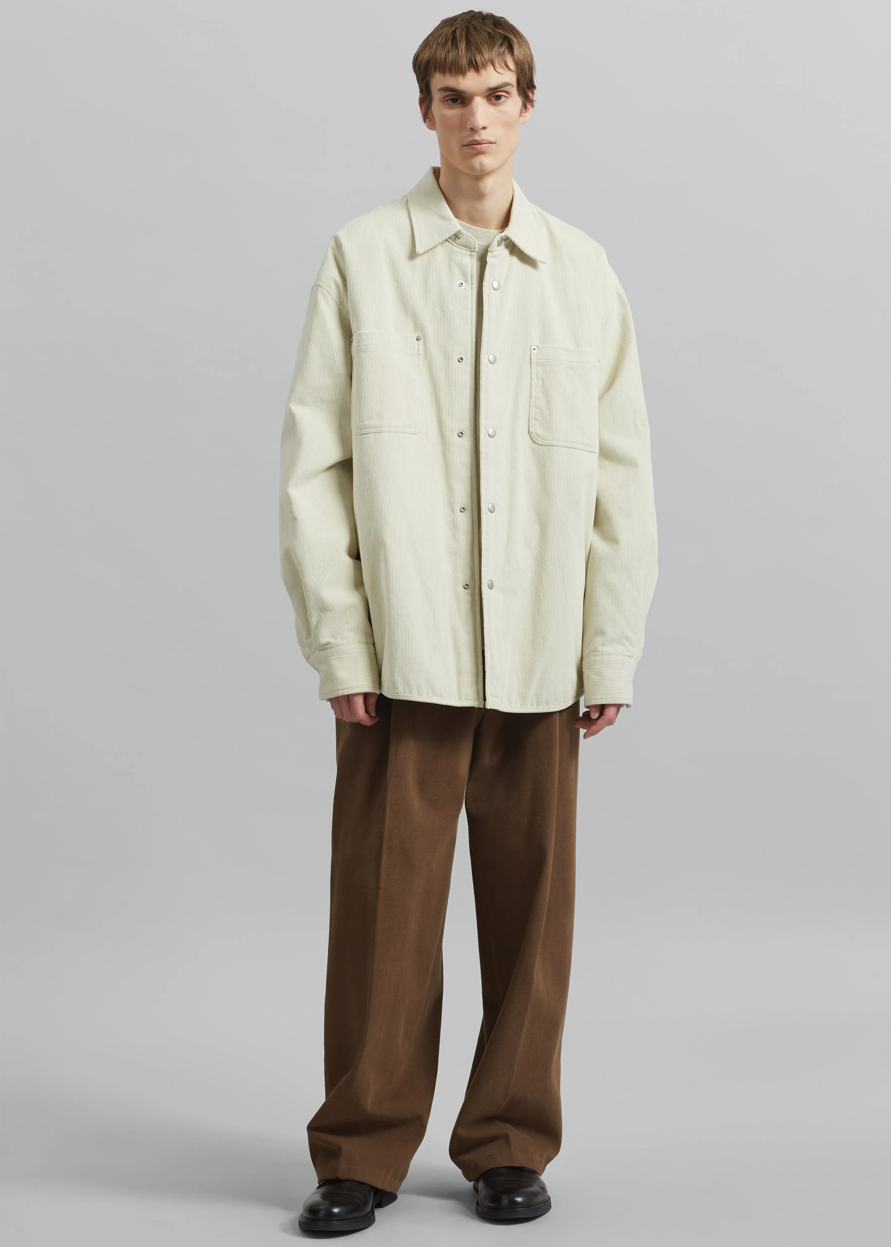 Lyle Corduroy Quilted Shirt - Ivory sold by Frankie Shop product image thumbnail 3