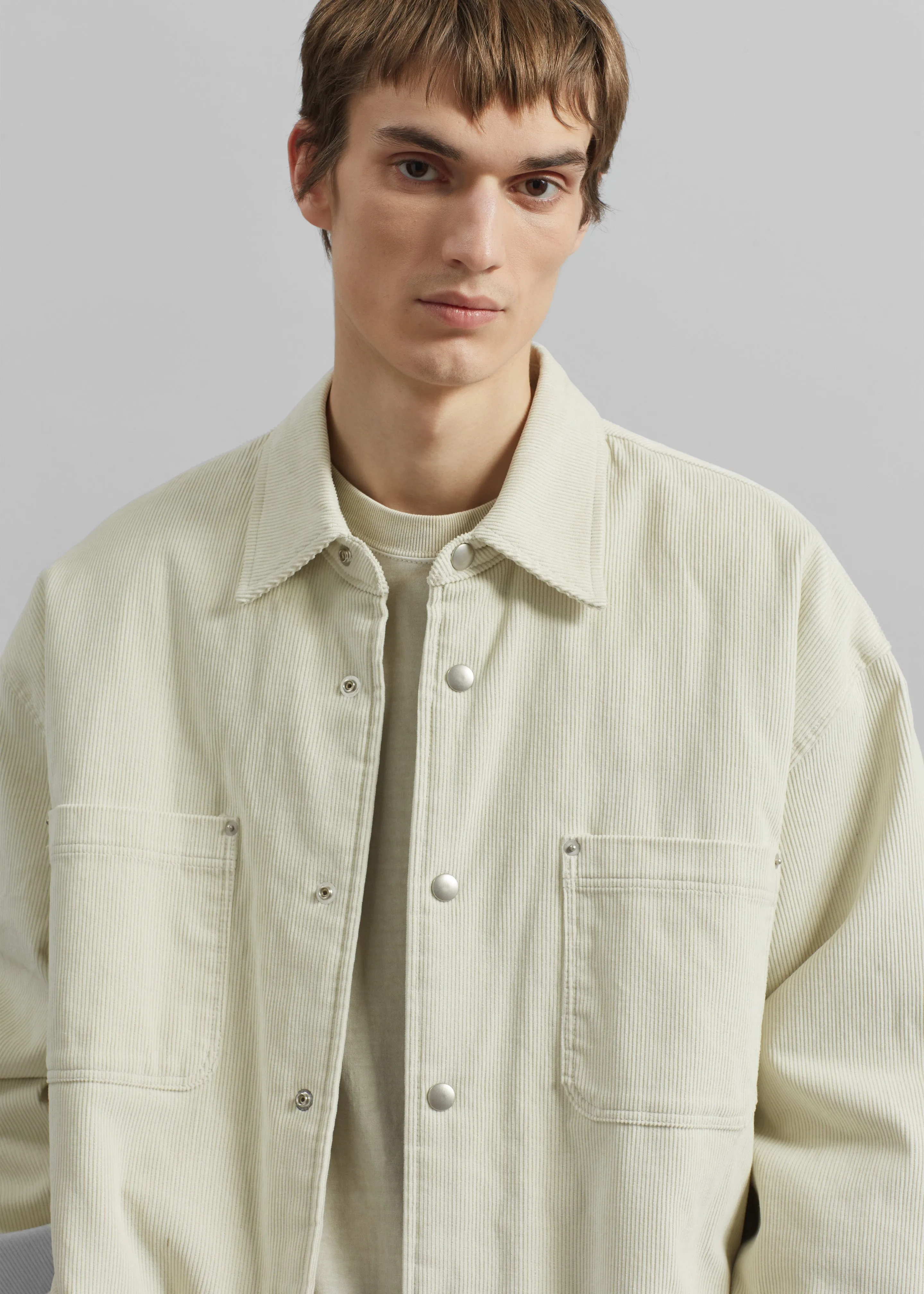 Lyle Corduroy Quilted Shirt - Ivory sold by Frankie Shop product image thumbnail 2