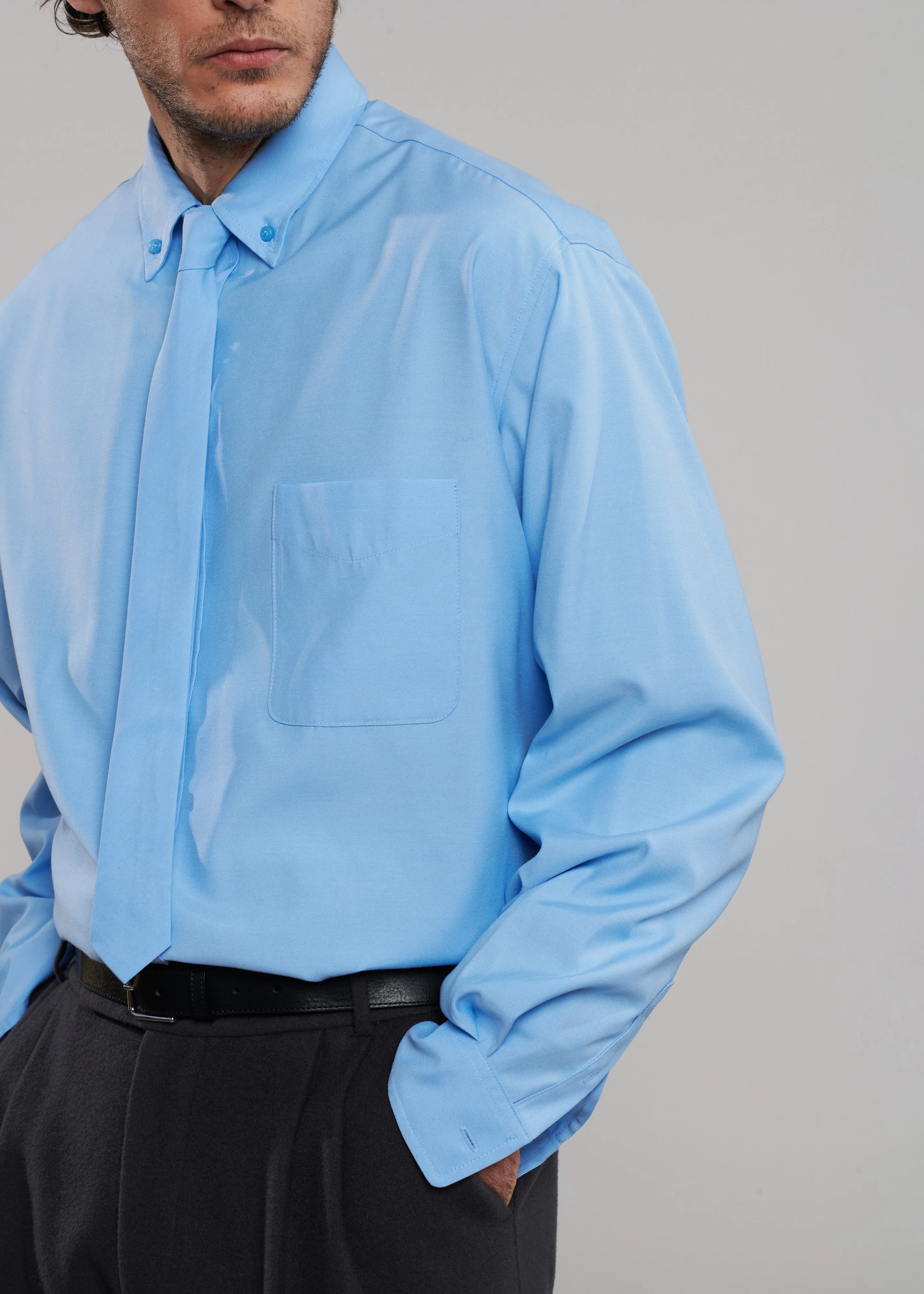 Mason Button Up Shirt - Blue sold by Frankie Shop product image thumbnail 4