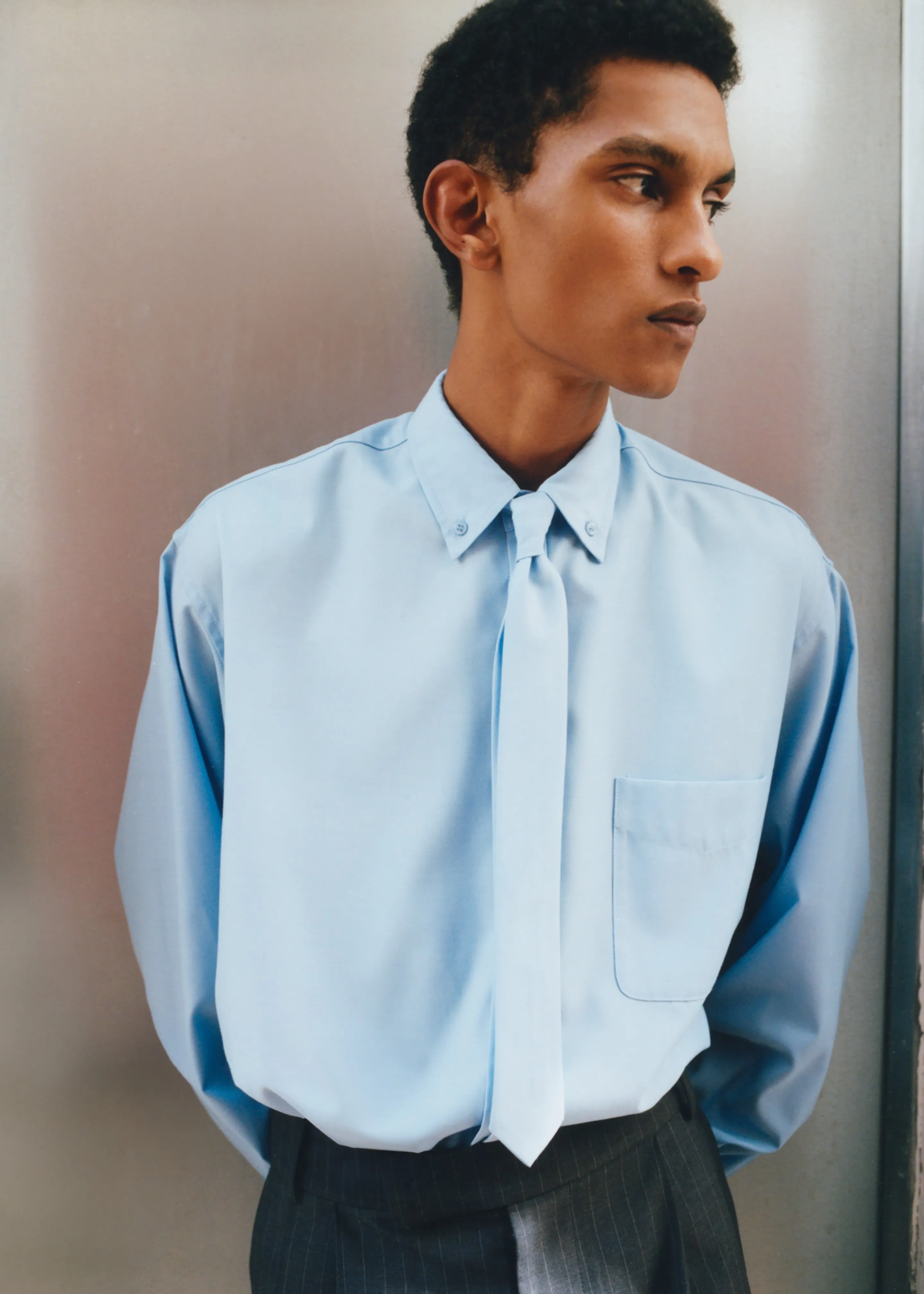 Mason Button Up Shirt - Blue sold by Frankie Shop