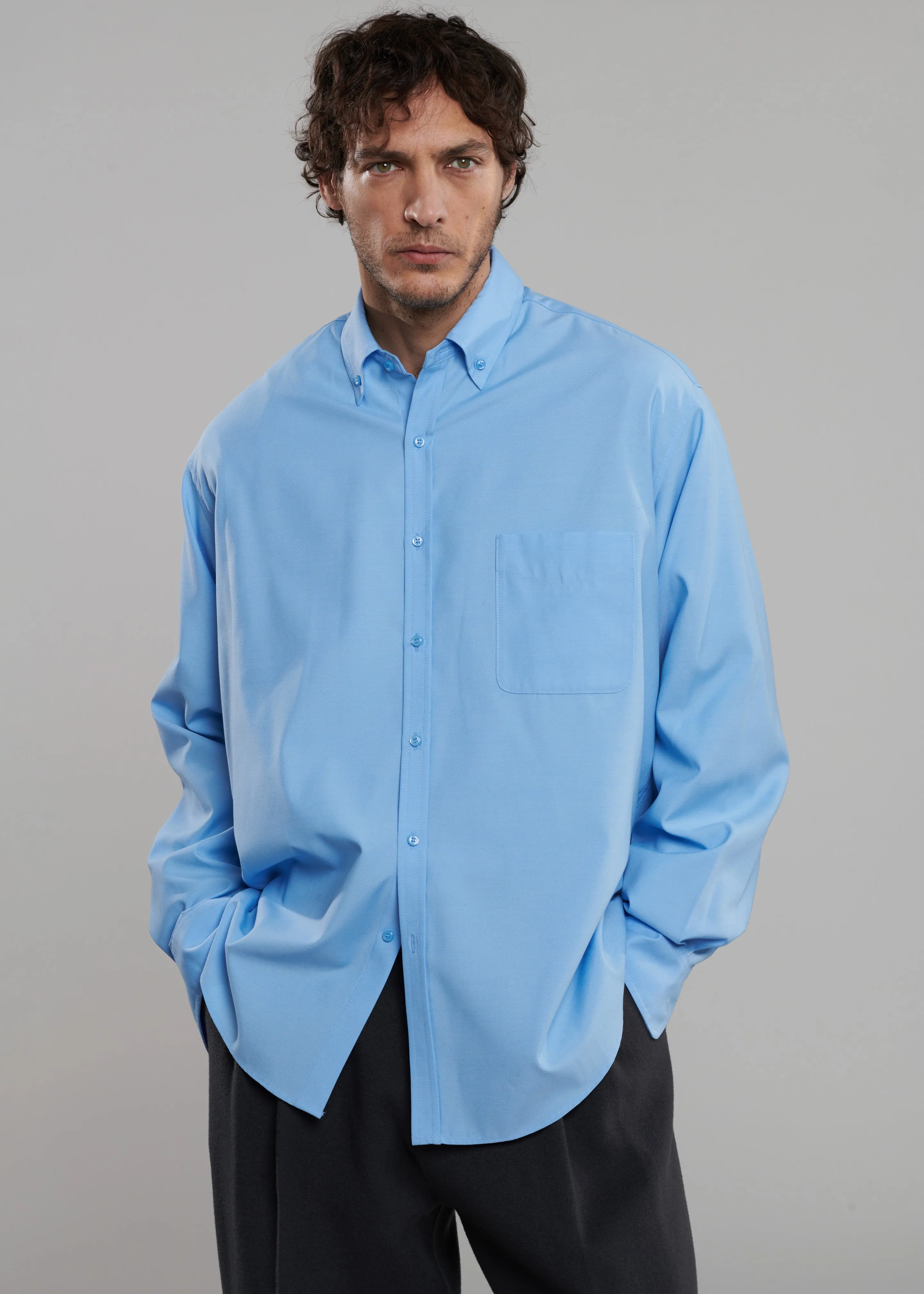 Mason Button Up Shirt - Blue sold by Frankie Shop product image thumbnail 3