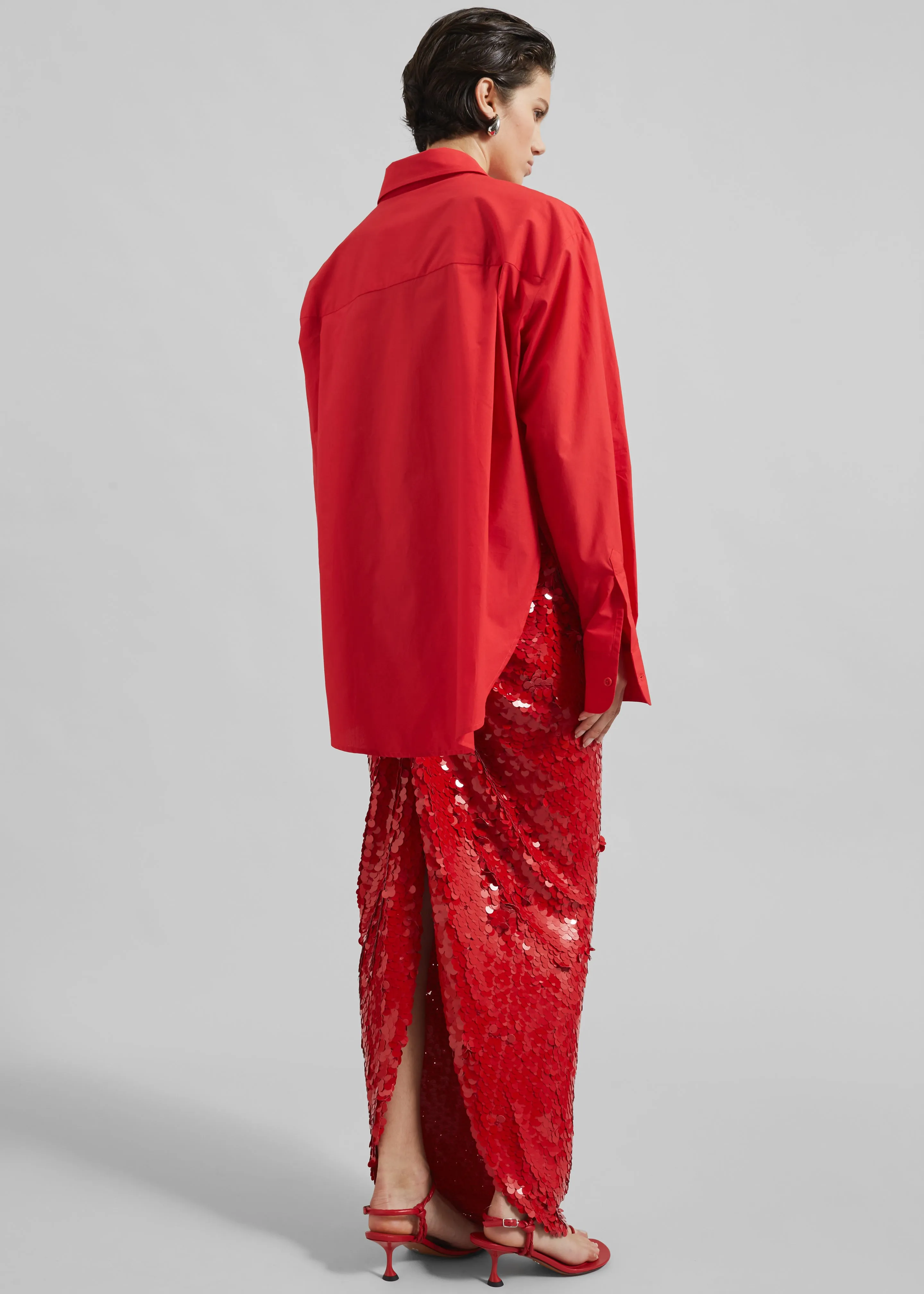 Lui Organic Cotton Shirt - Red sold by Frankie Shop product image thumbnail 3