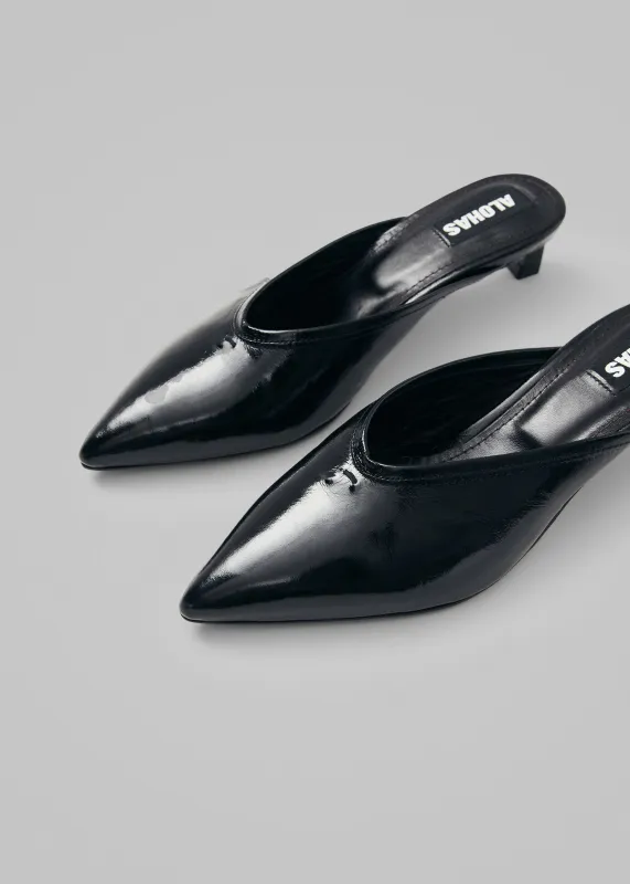 Alohas Tessa Leather Mules - Onix Black sold by Frankie Shop