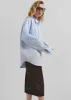 Volda Asymmetric Button-Up Shirt - Sky Blue sold by Frankie Shop
