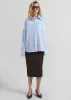 Volda Asymmetric Button-Up Shirt - Sky Blue sold by Frankie Shop