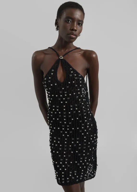 Coperni Beaded Knitted Dress - Black sold by Frankie Shop