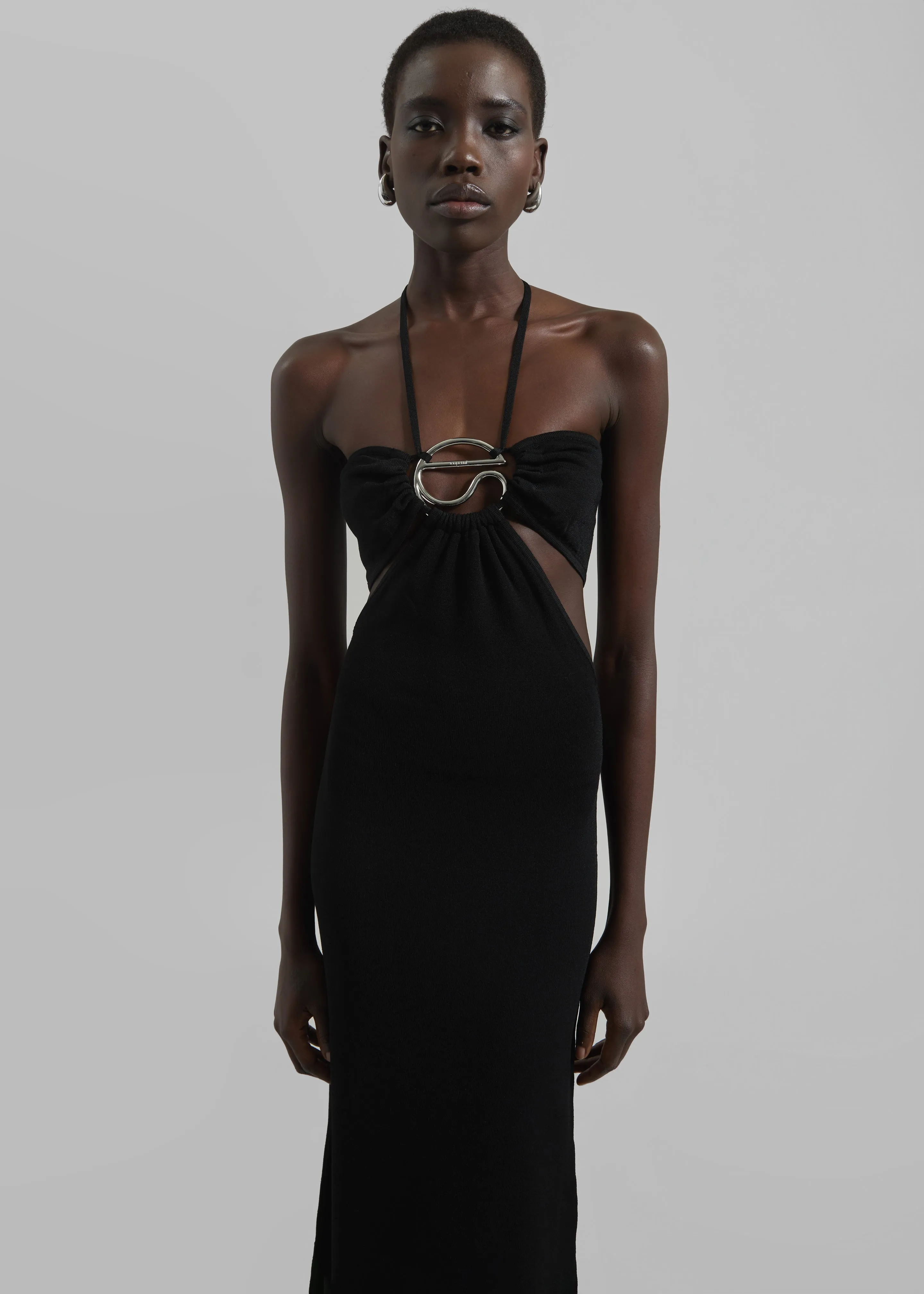 Coperni Knitted Halter Dress - Black sold by Frankie Shop product image thumbnail 3