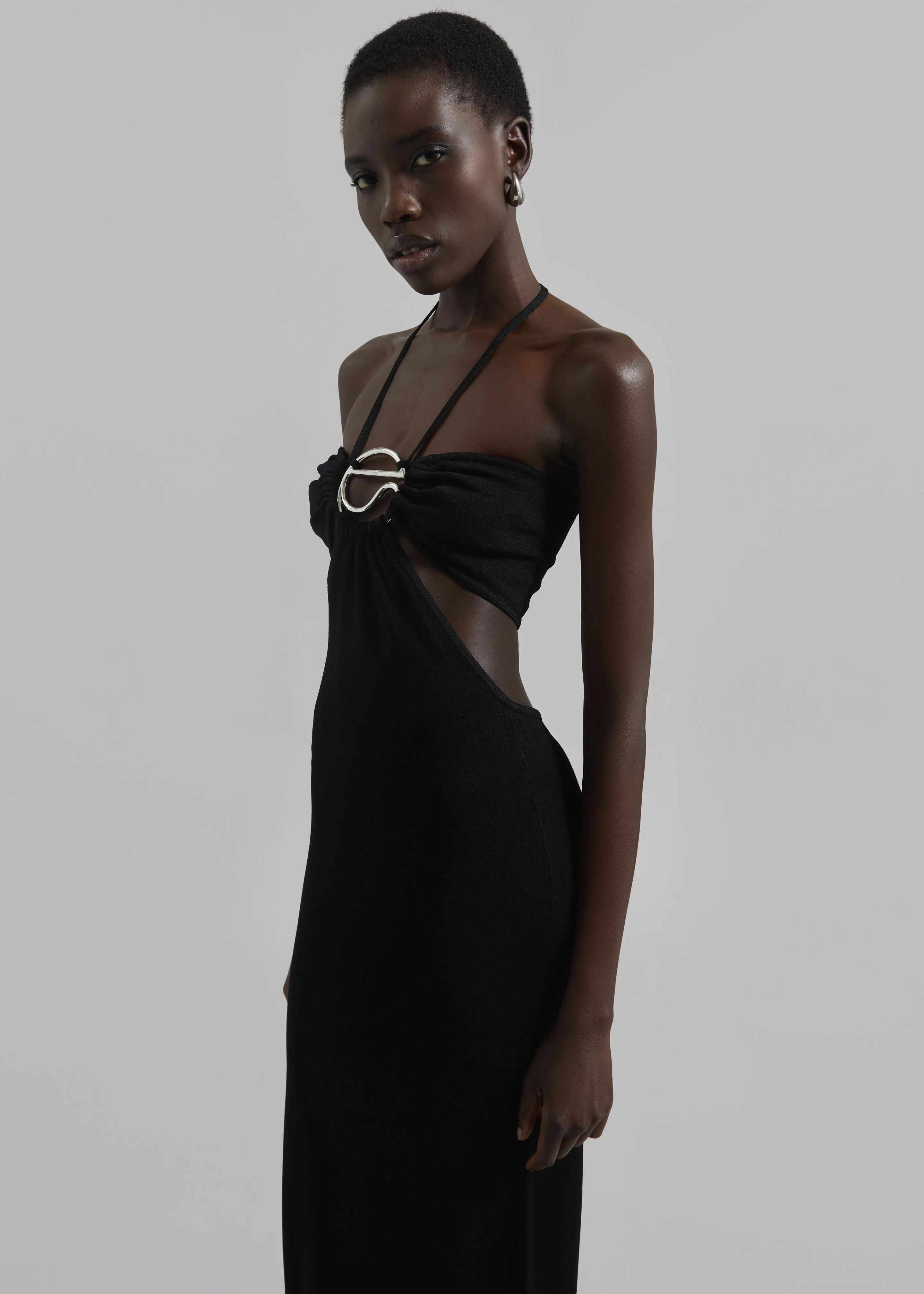 Coperni Knitted Halter Dress - Black sold by Frankie Shop product image thumbnail 5