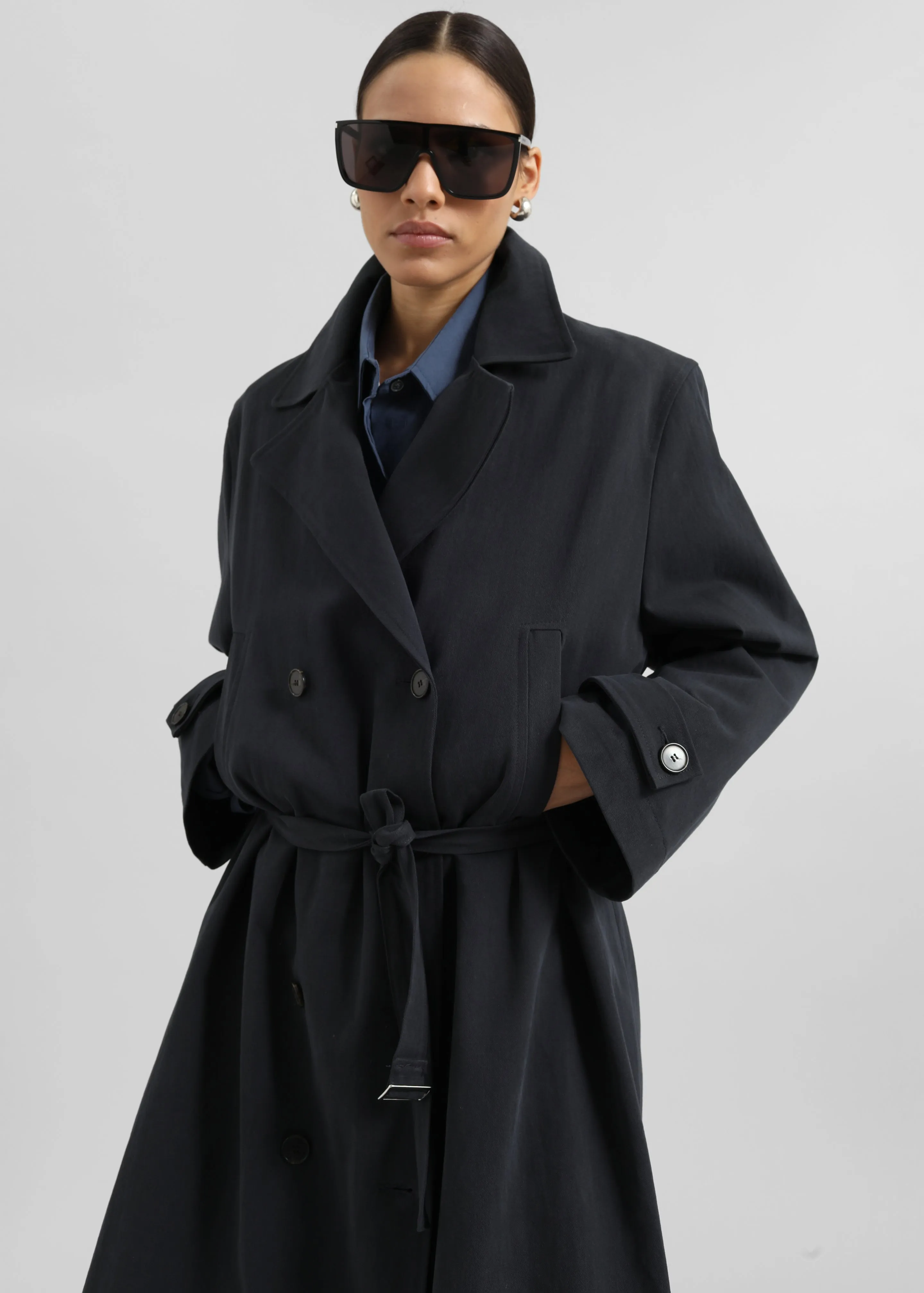 Pello Trench Coat - Navy sold by Frankie Shop product image thumbnail 2