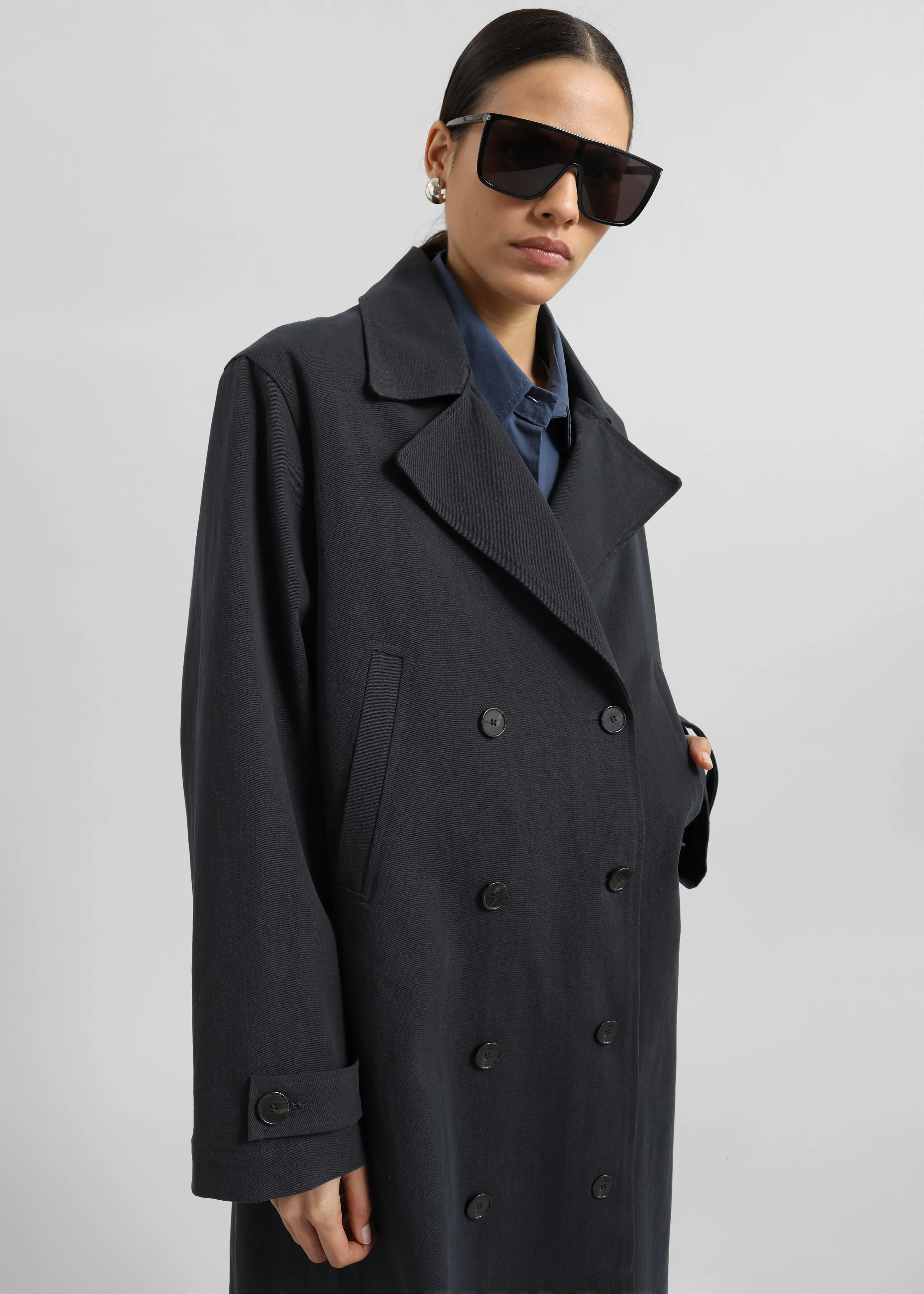 Pello Trench Coat - Navy sold by Frankie Shop product image thumbnail 5