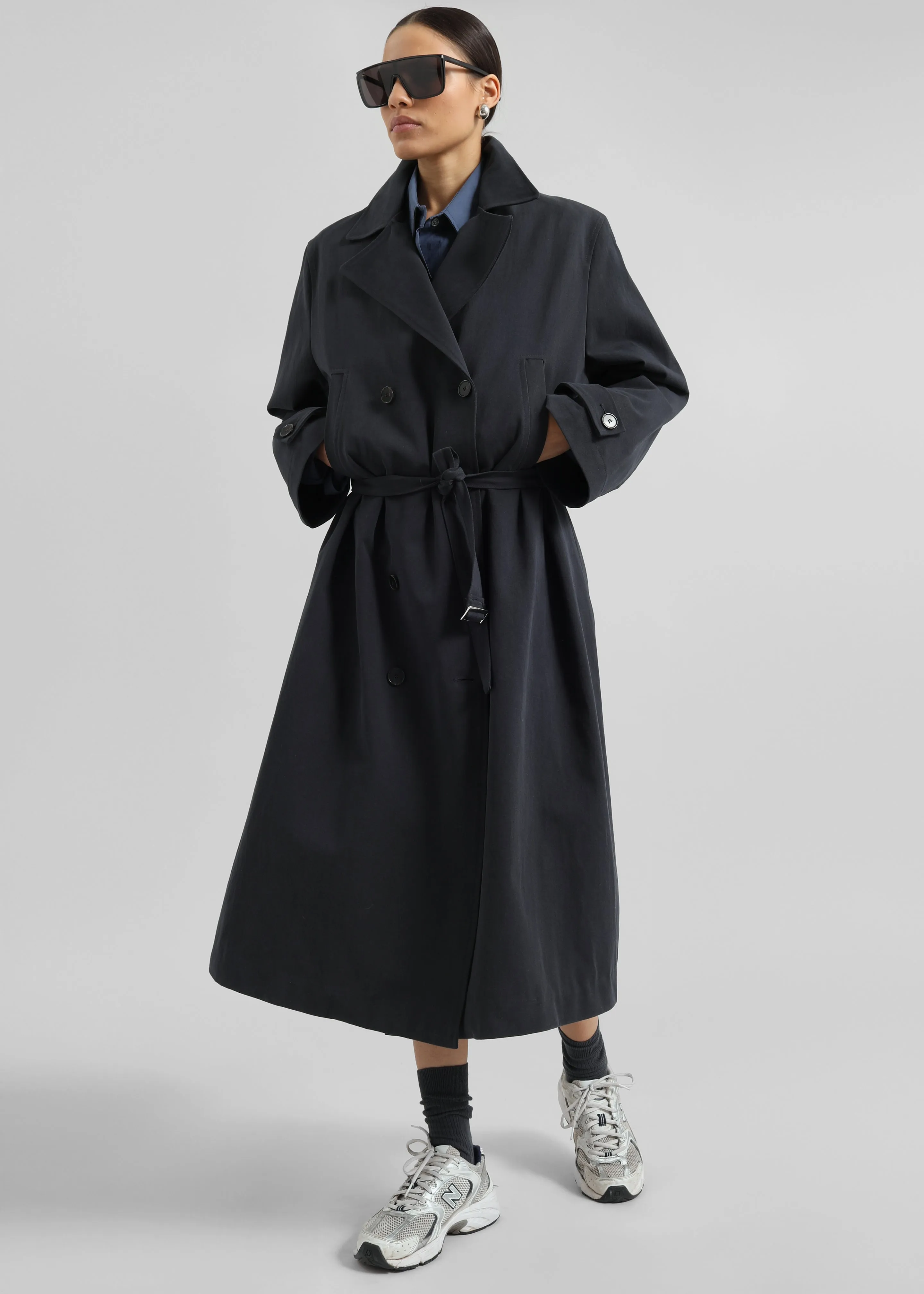 Pello Trench Coat - Navy sold by Frankie Shop product image thumbnail 3