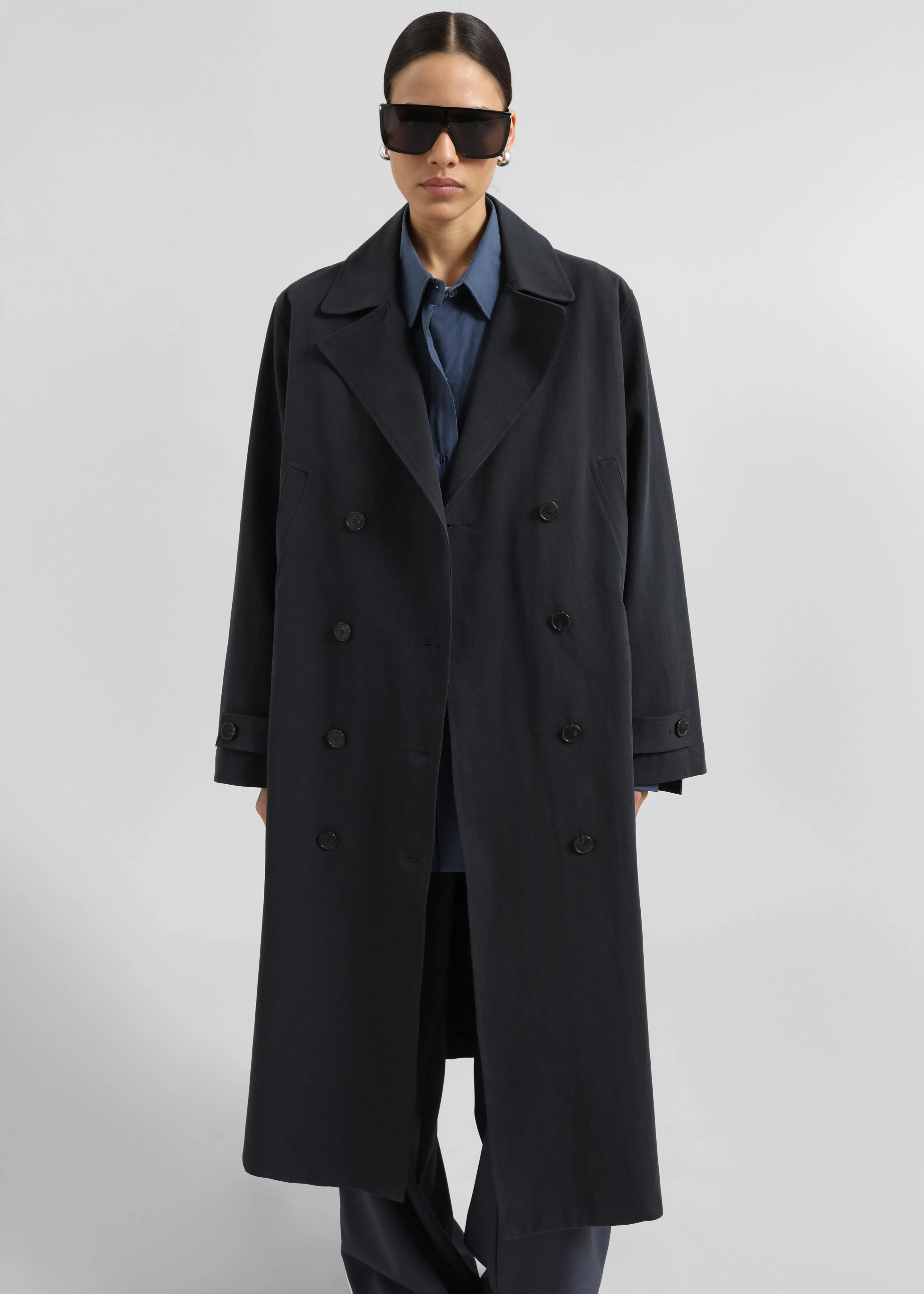 Pello Trench Coat - Navy sold by Frankie Shop