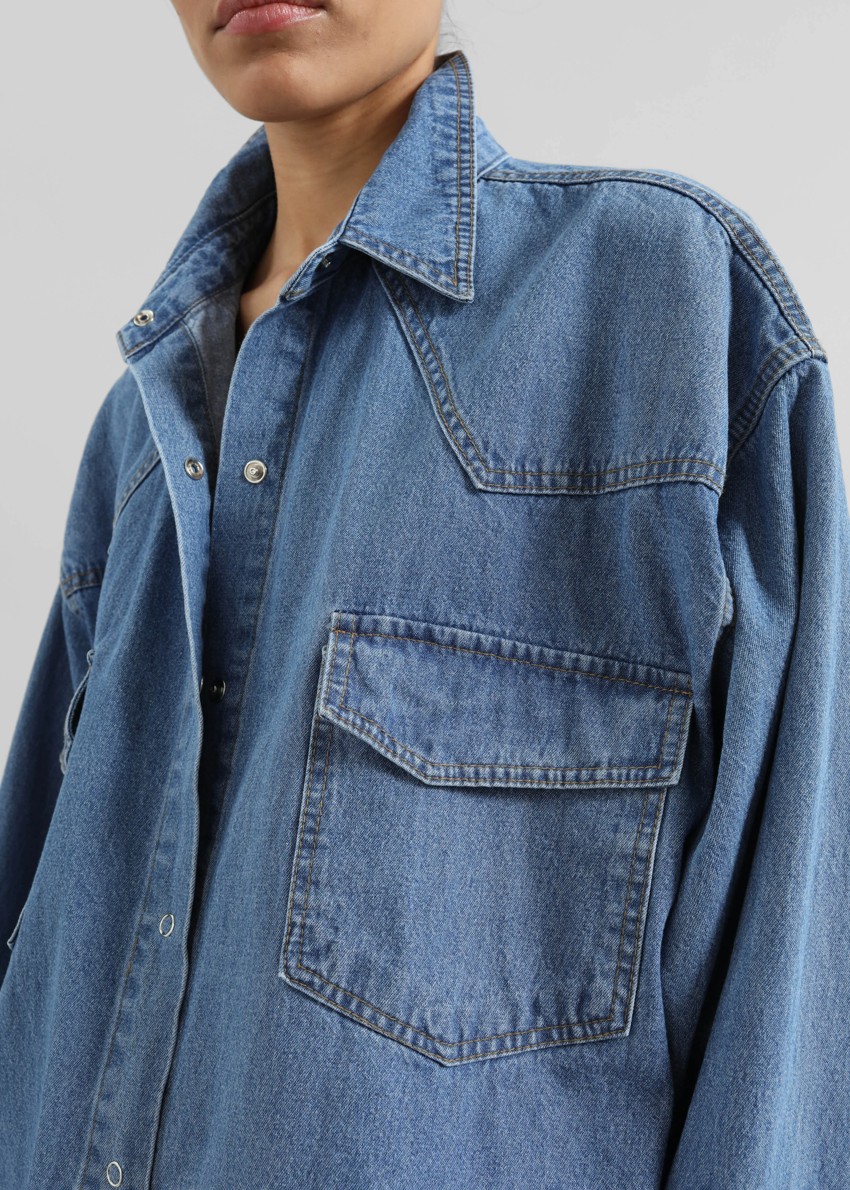 Desona Denim Shirt - Medium Wash sold by Frankie Shop product image thumbnail 3