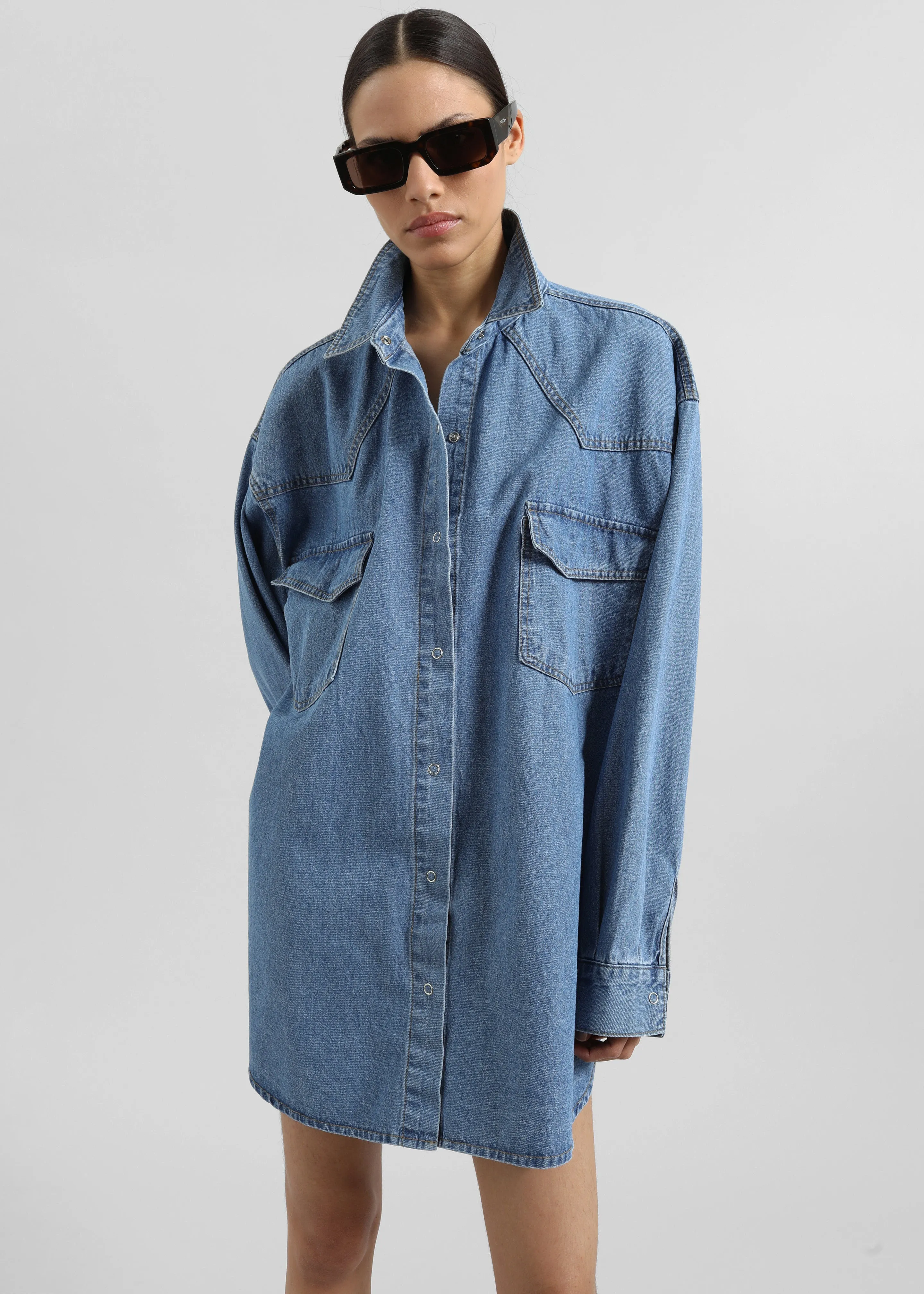 Desona Denim Shirt - Medium Wash sold by Frankie Shop product image thumbnail 4