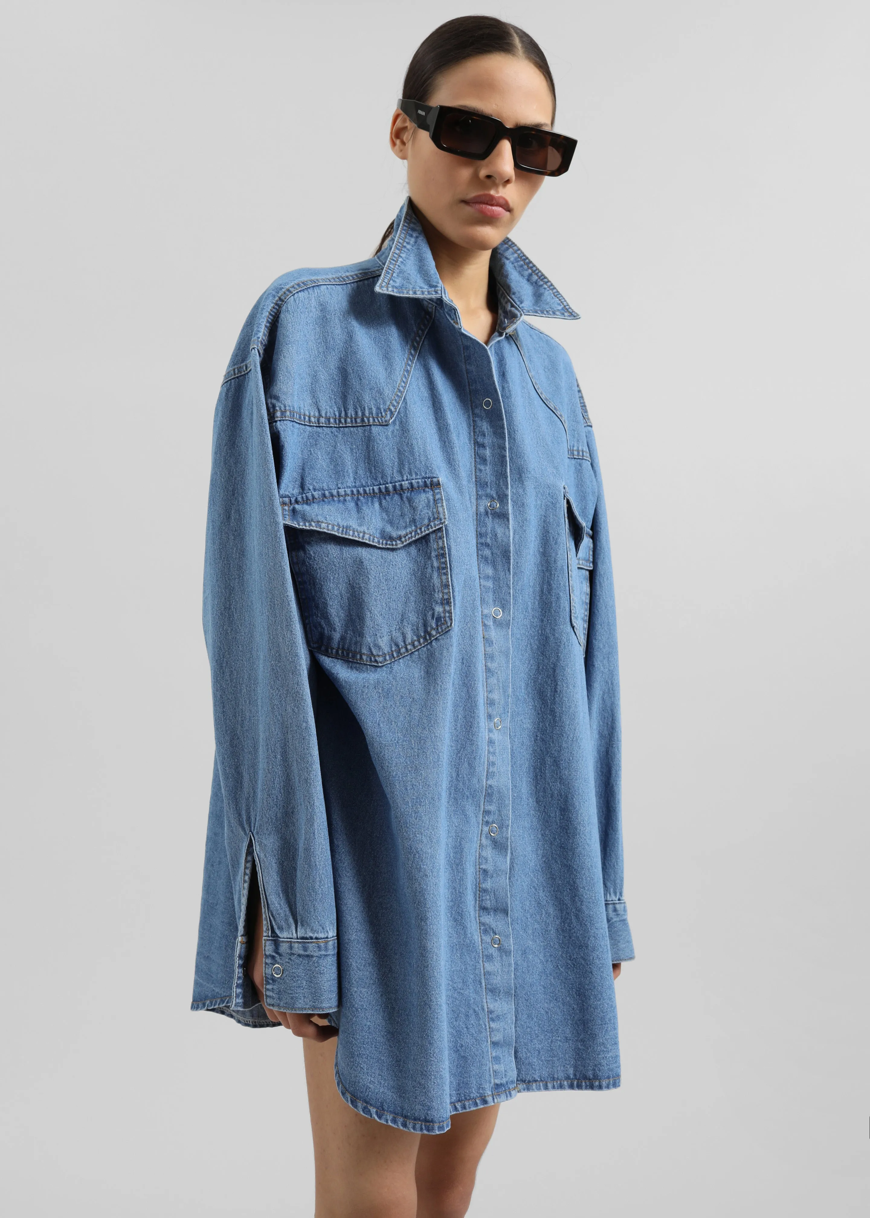 Desona Denim Shirt - Medium Wash sold by Frankie Shop product image thumbnail 5