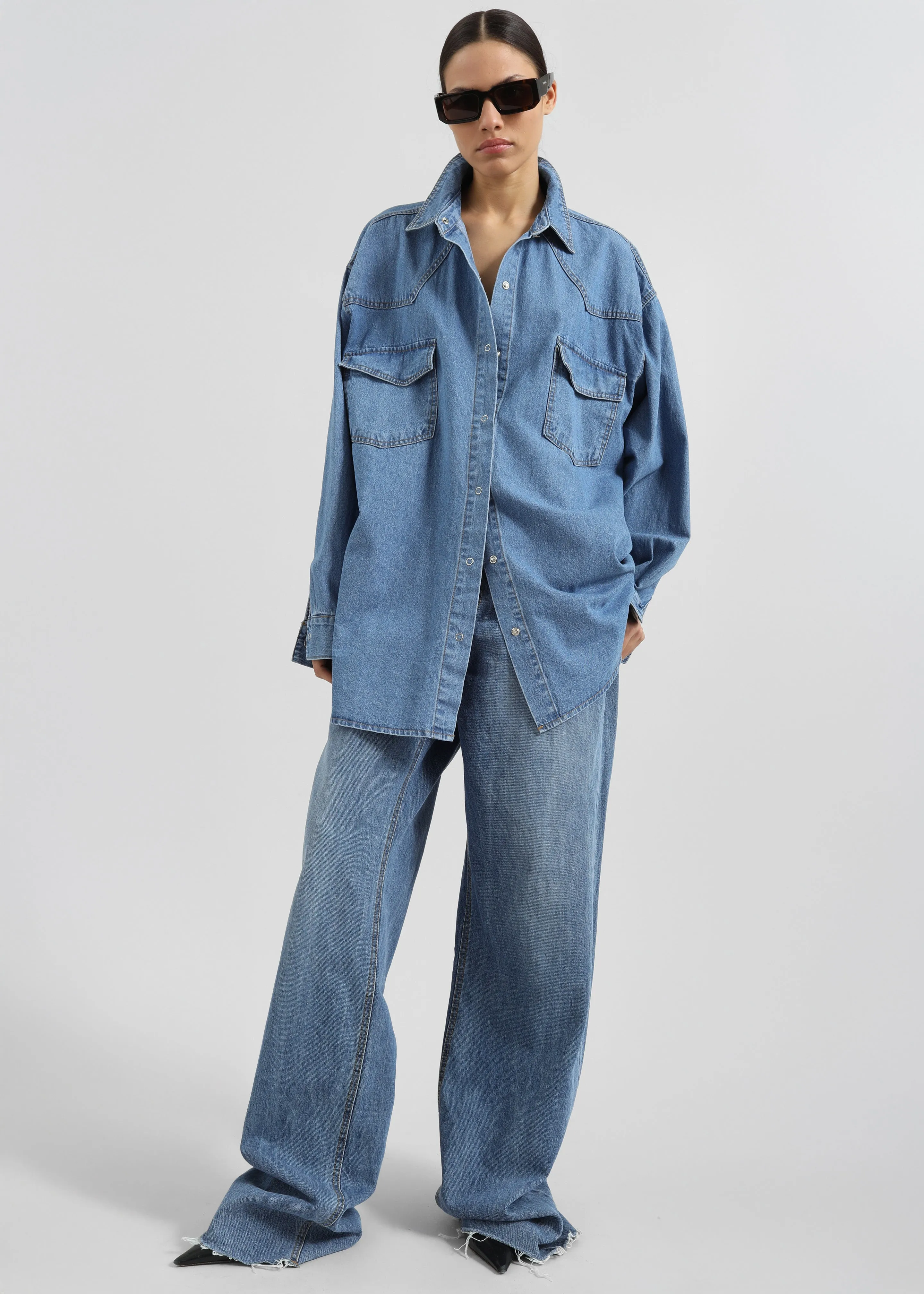 Desona Denim Shirt - Medium Wash sold by Frankie Shop product image thumbnail 2