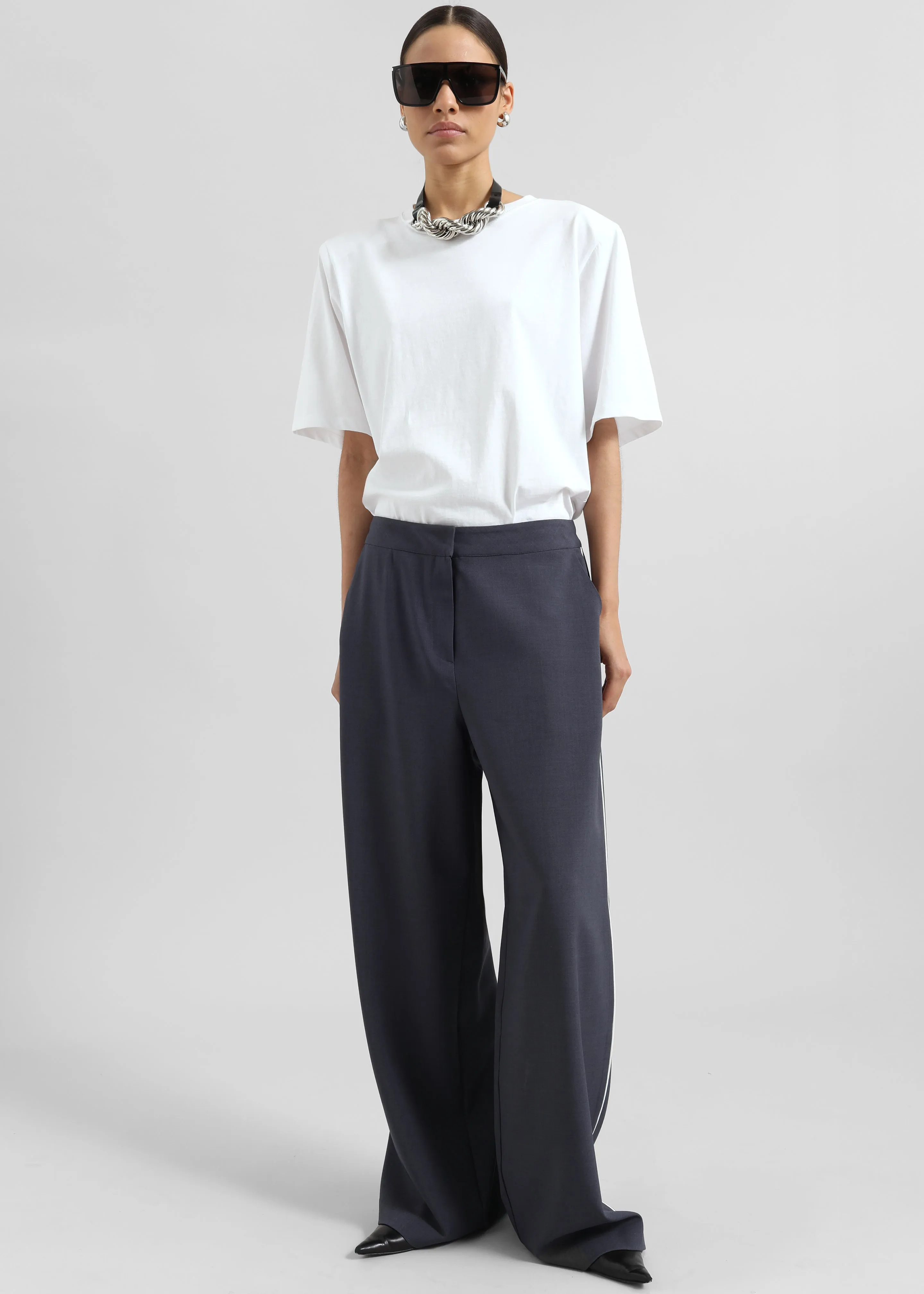Kemi Contrast Trim Pants - Dark Blue sold by Frankie Shop product image thumbnail 2