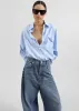 Sukma Striped Oversized Shirt - Blue sold by Frankie Shop