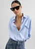 Sukma Striped Oversized Shirt - Blue sold by Frankie Shop