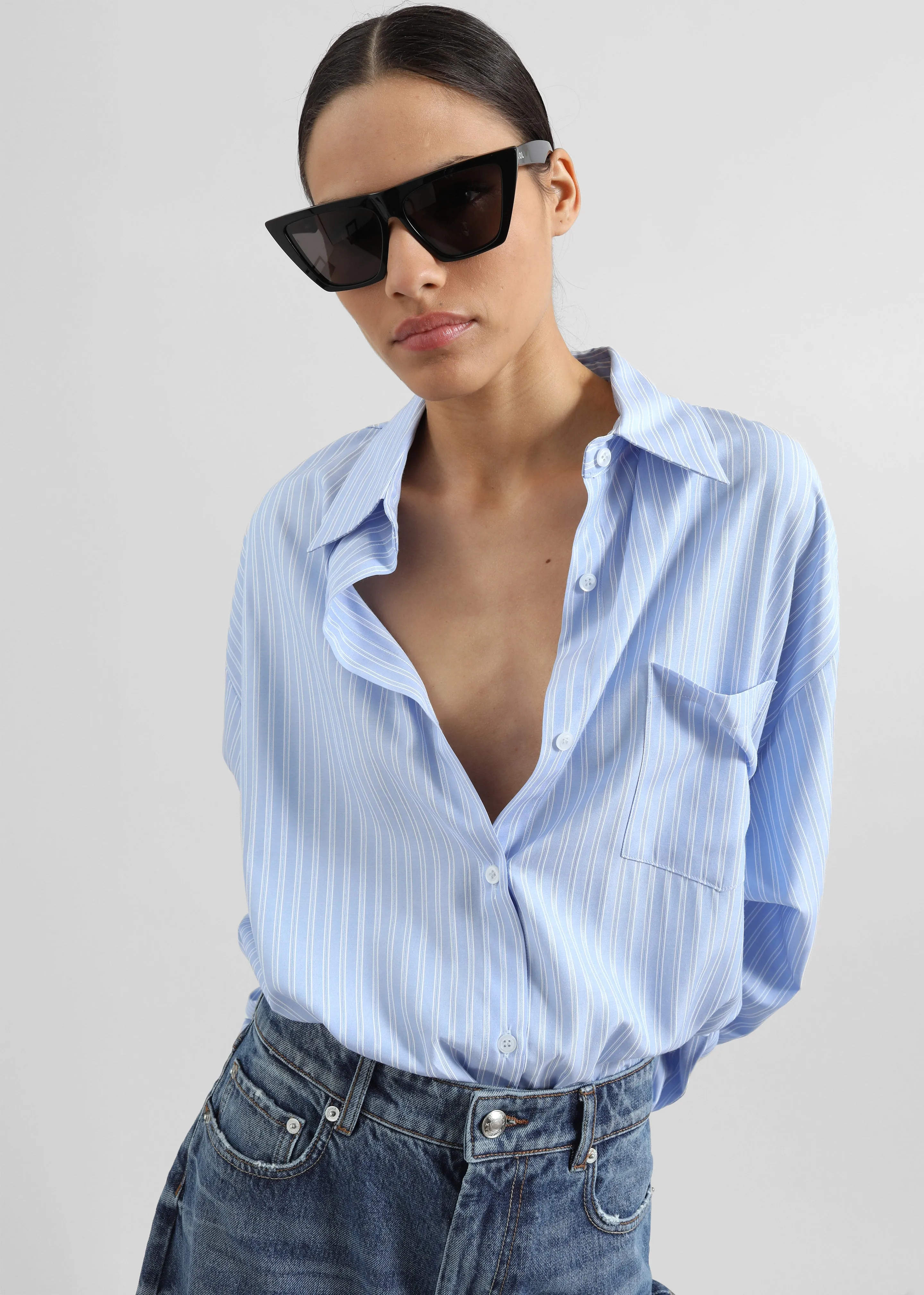 Sukma Striped Oversized Shirt - Blue sold by Frankie Shop product image thumbnail 3