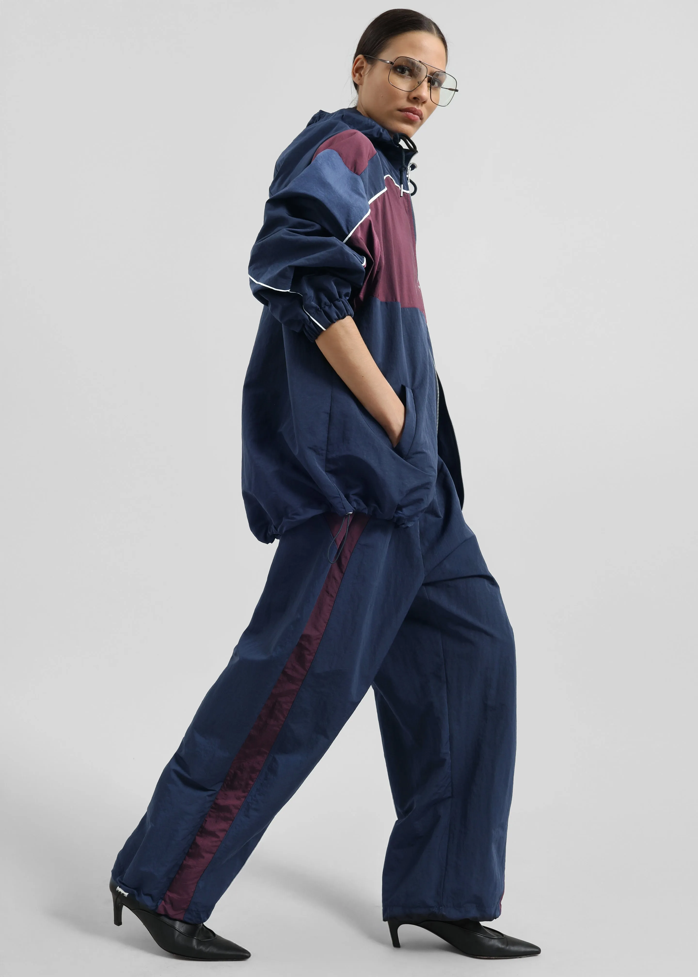 Bromley Colorblock Joggers - Navy sold by Frankie Shop