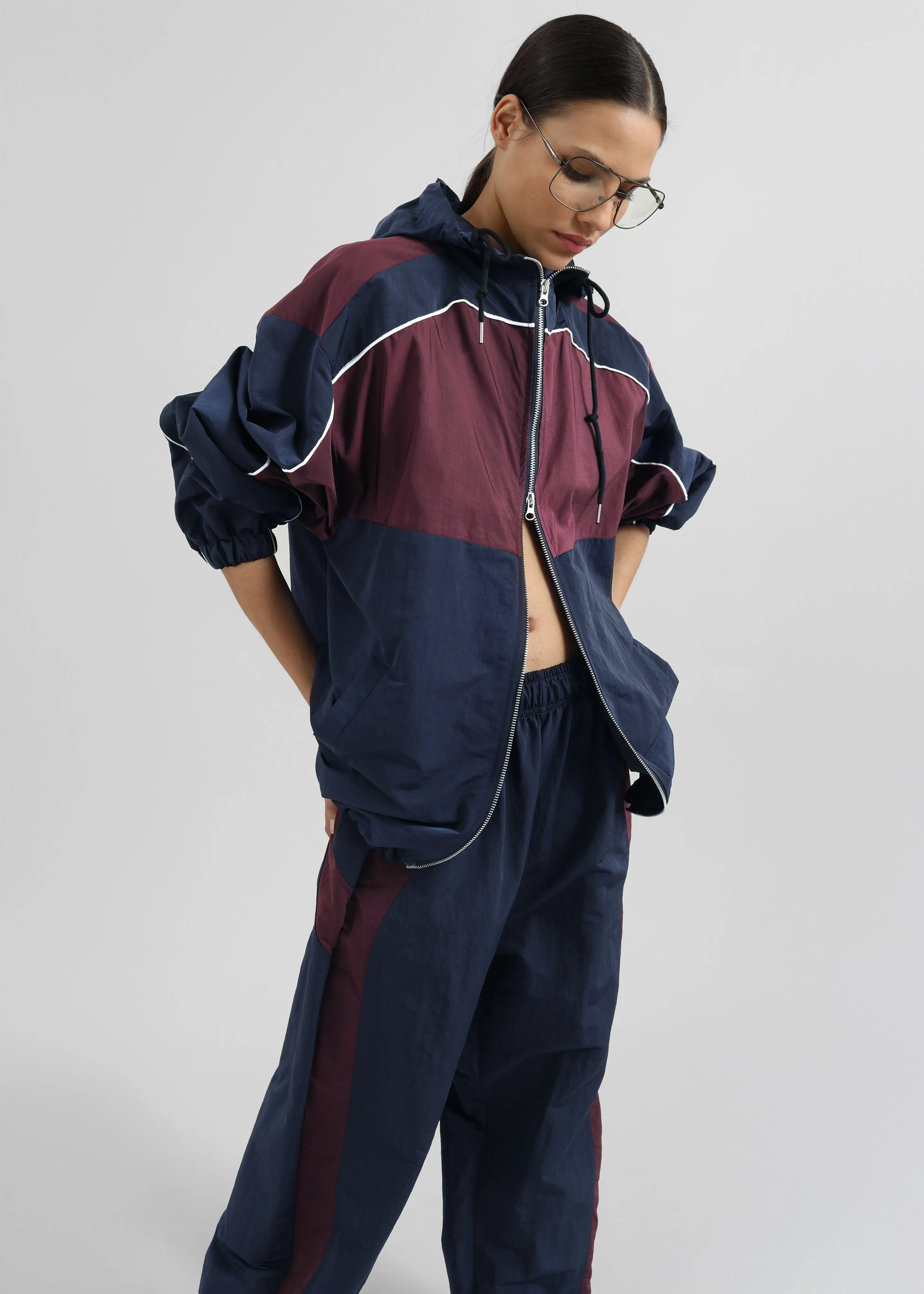 Bromley Colorblock Track Jacket - Navy sold by Frankie Shop product image thumbnail 5