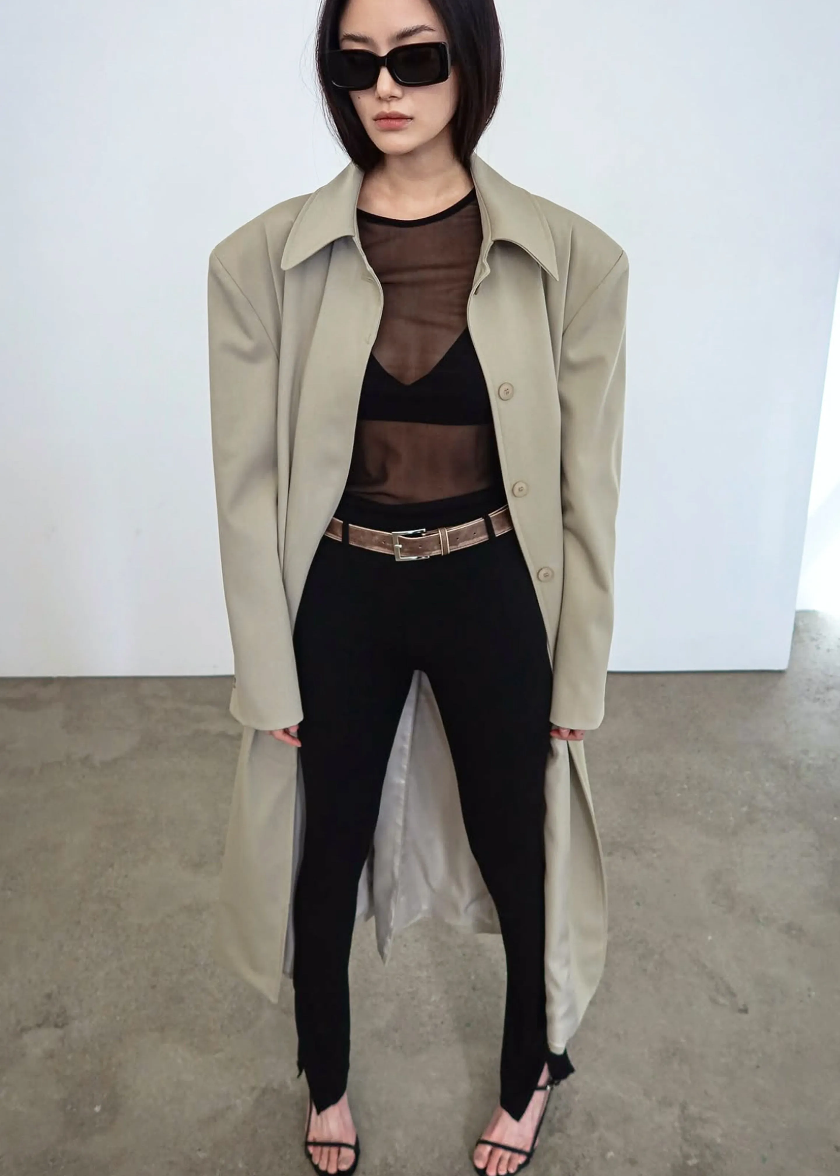 Indore Long Coat - Beige sold by Frankie Shop product image thumbnail 2