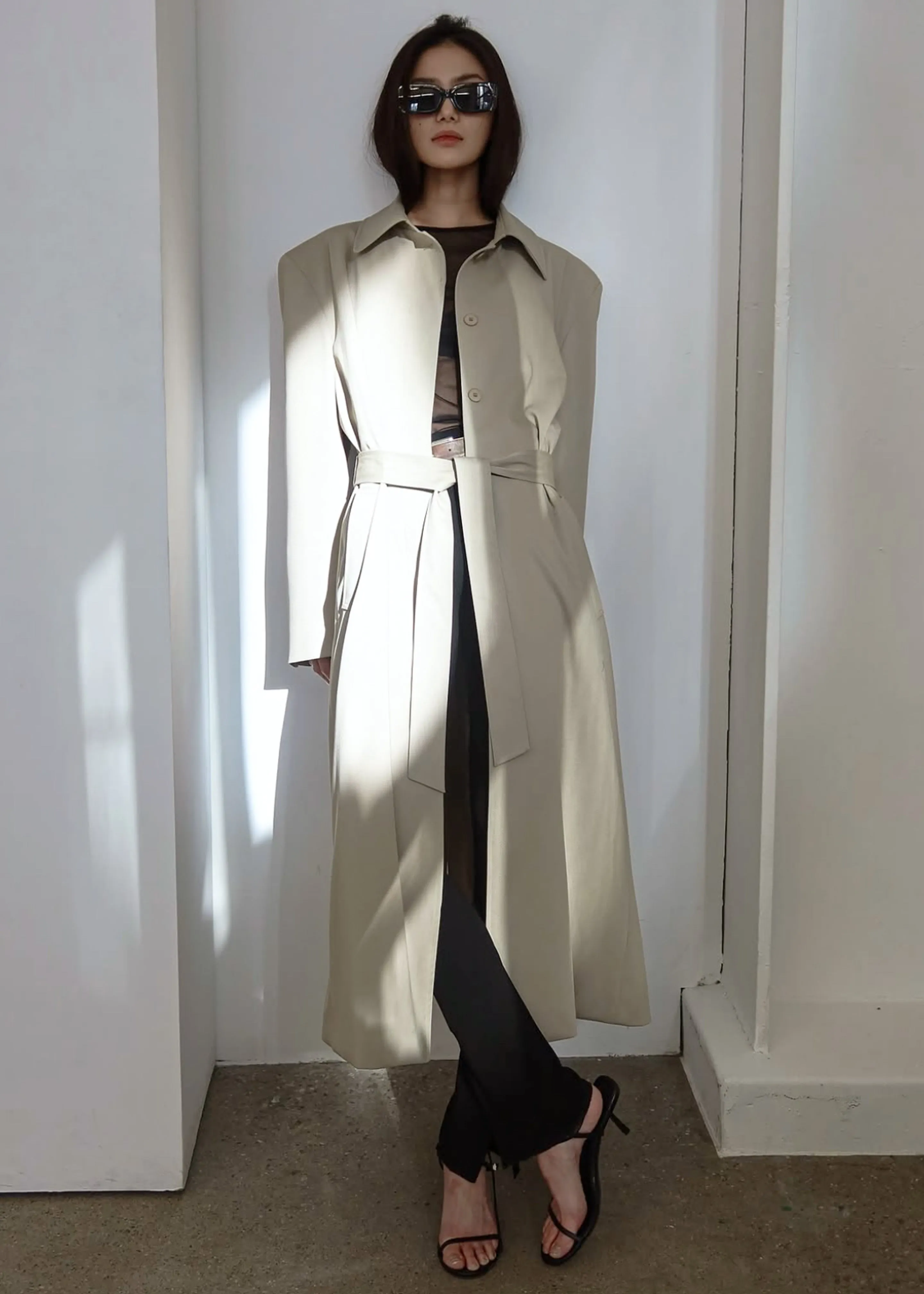 Indore Long Coat - Beige sold by Frankie Shop product image thumbnail 5