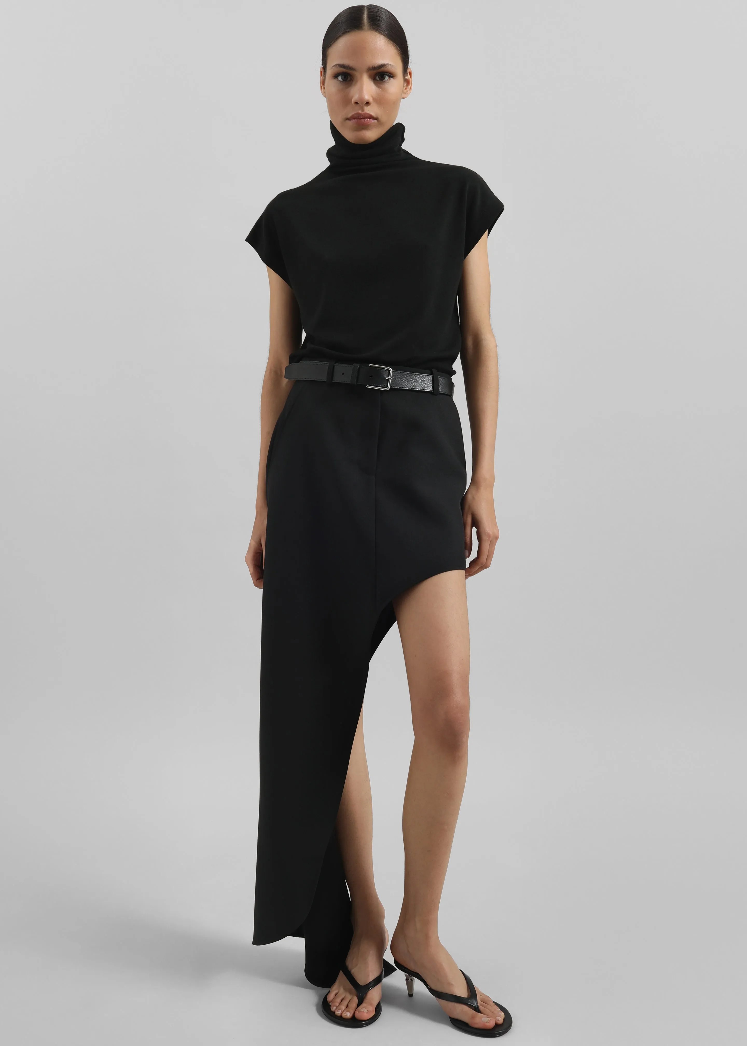 Coperni One-Leg Tailored Skirt - Black sold by Frankie Shop product image thumbnail 2