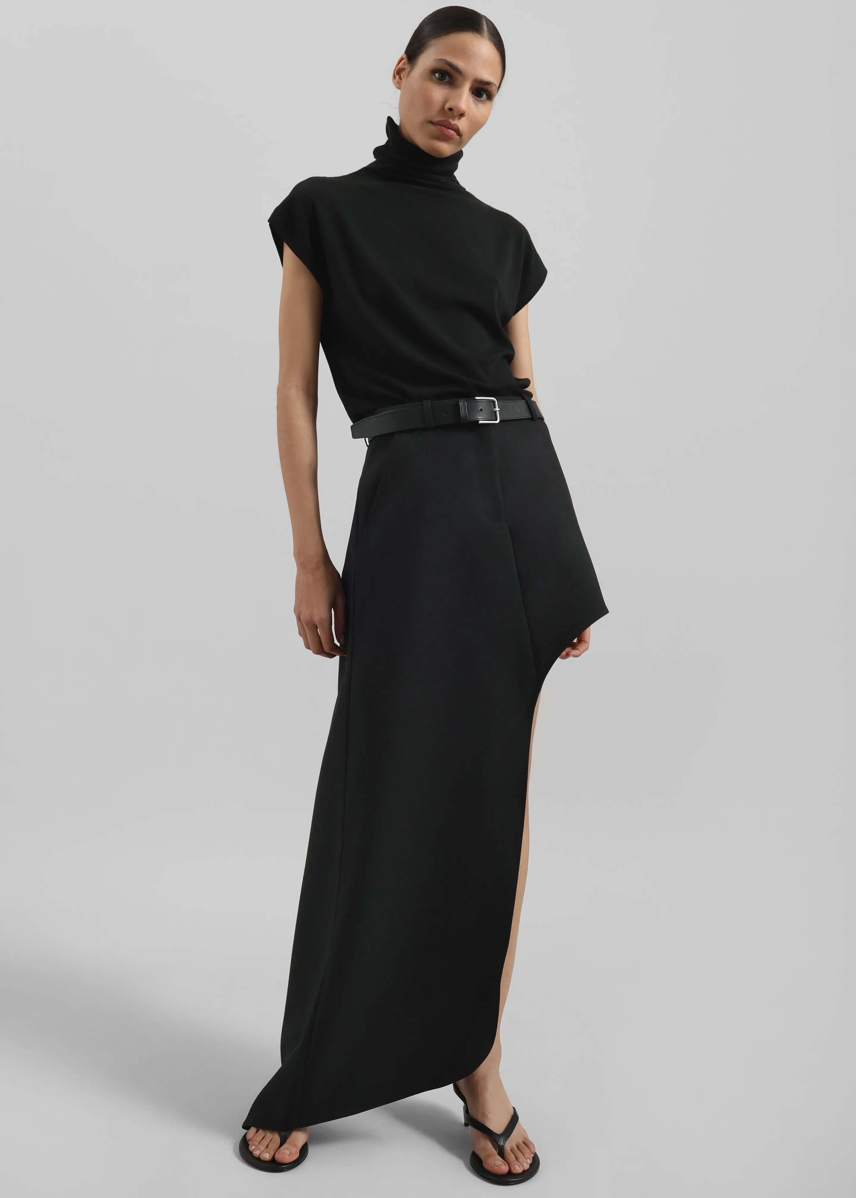 Coperni One-Leg Tailored Skirt - Black sold by Frankie Shop product image thumbnail 4