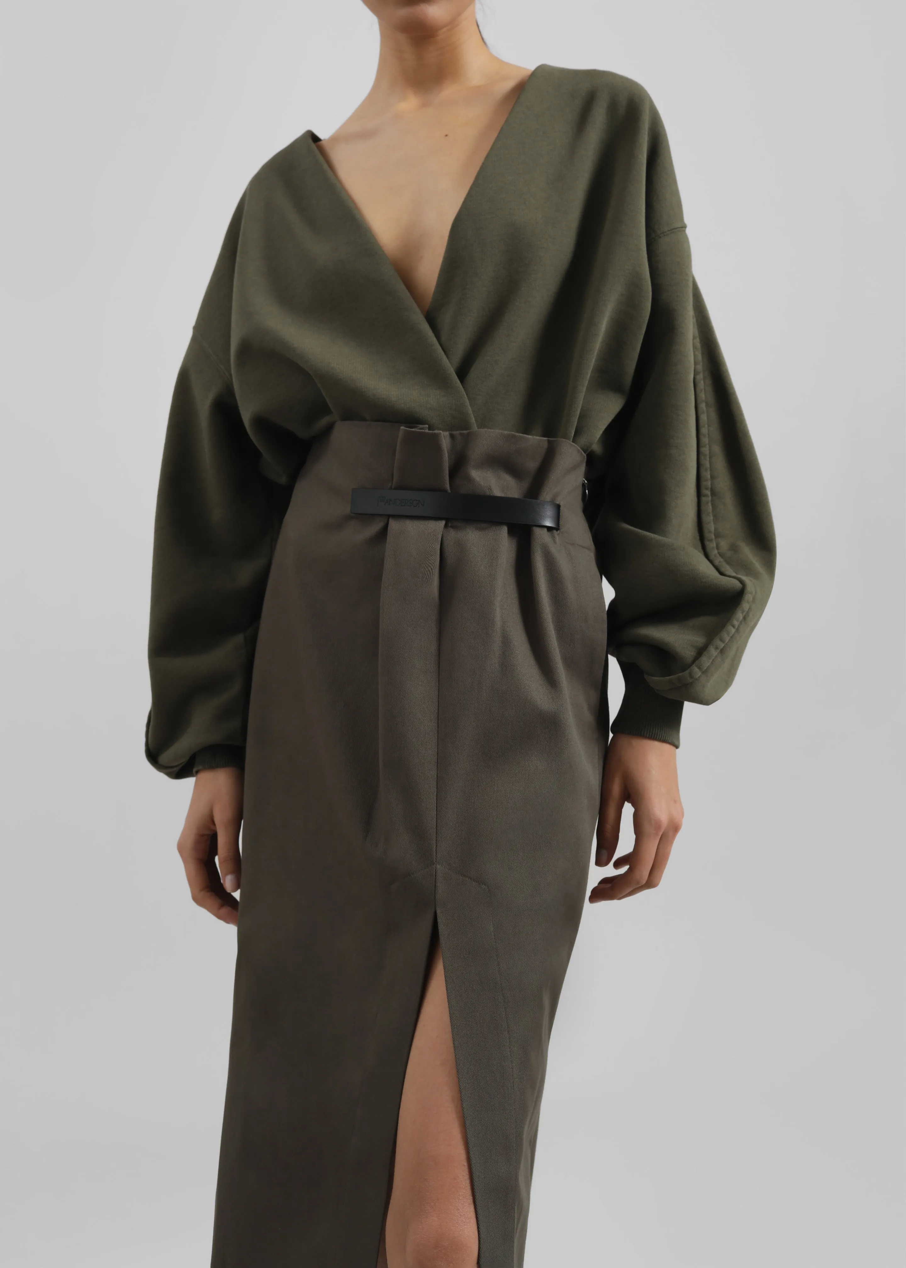 JW Anderson Strap Detail Slit Skirt - Khaki sold by Frankie Shop product image thumbnail 2