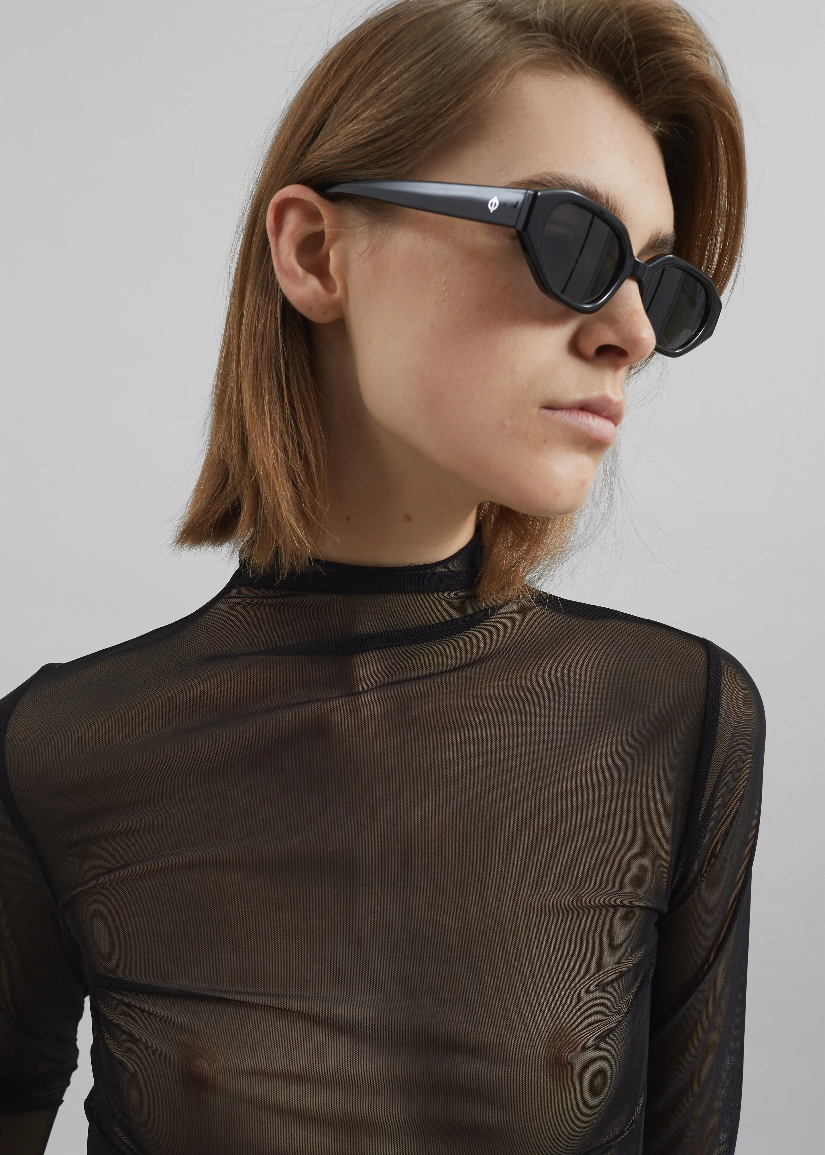 Tulia Long Sleeve Mesh Tee - Black sold by Frankie Shop product image thumbnail 2