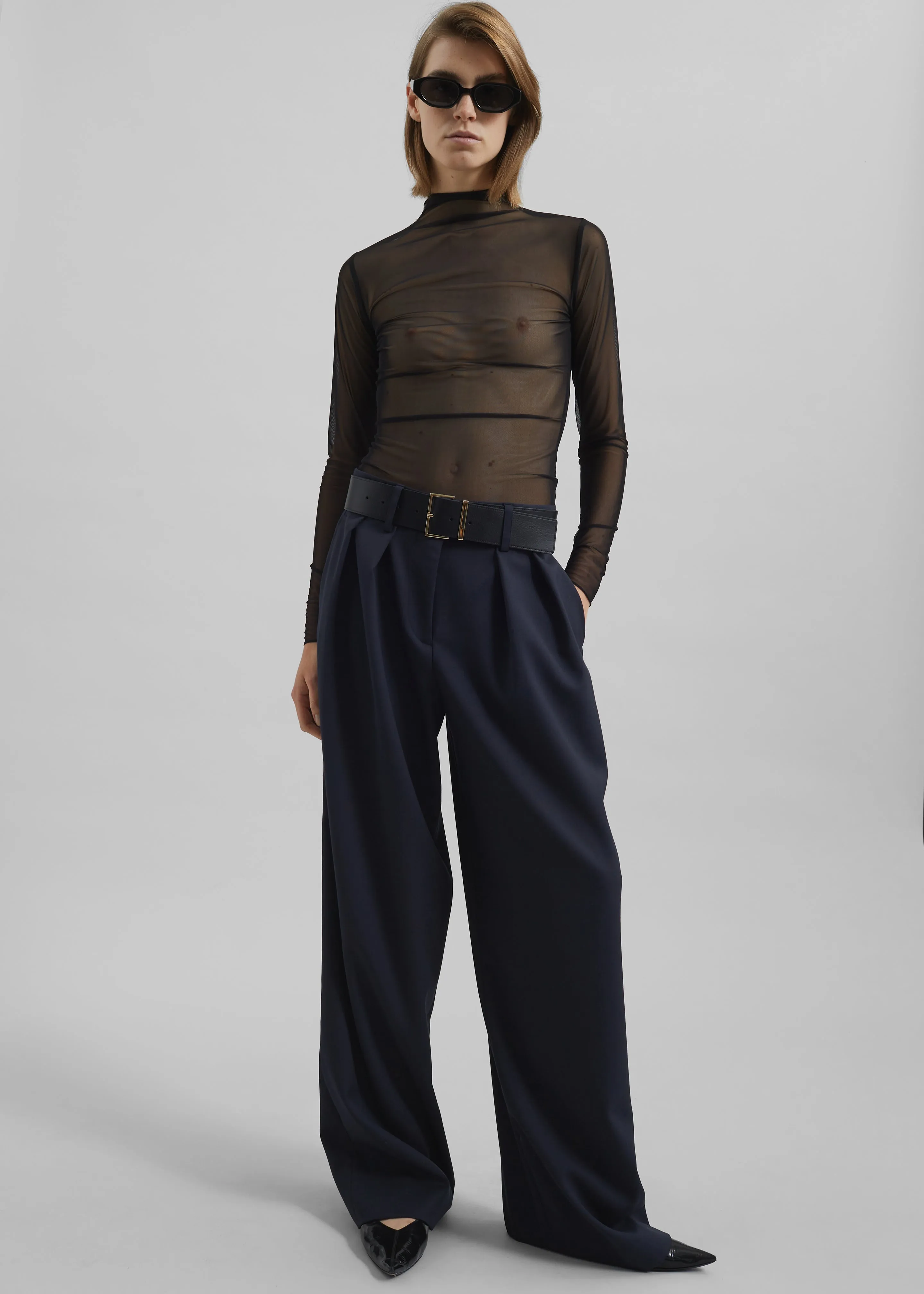 Tulia Long Sleeve Mesh Tee - Black sold by Frankie Shop product image thumbnail 5