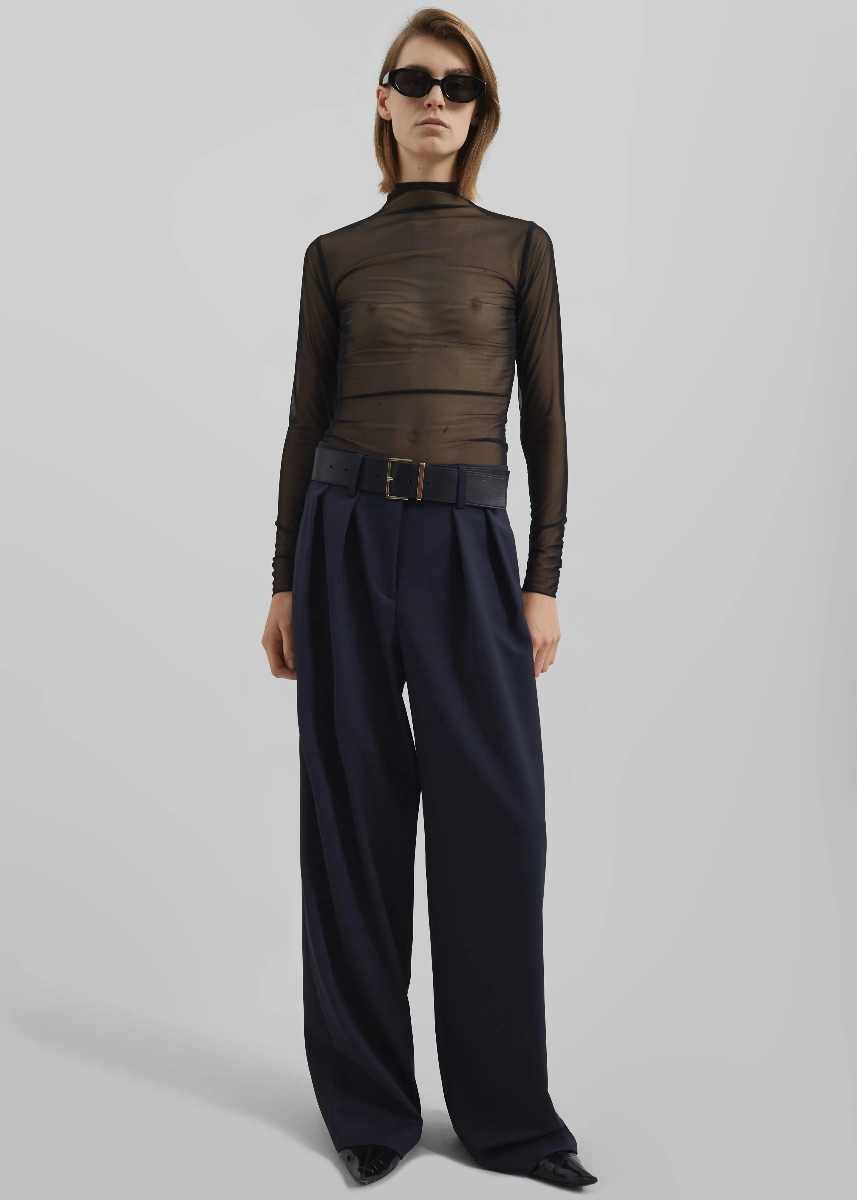 Tulia Long Sleeve Mesh Tee - Black sold by Frankie Shop product image thumbnail 3