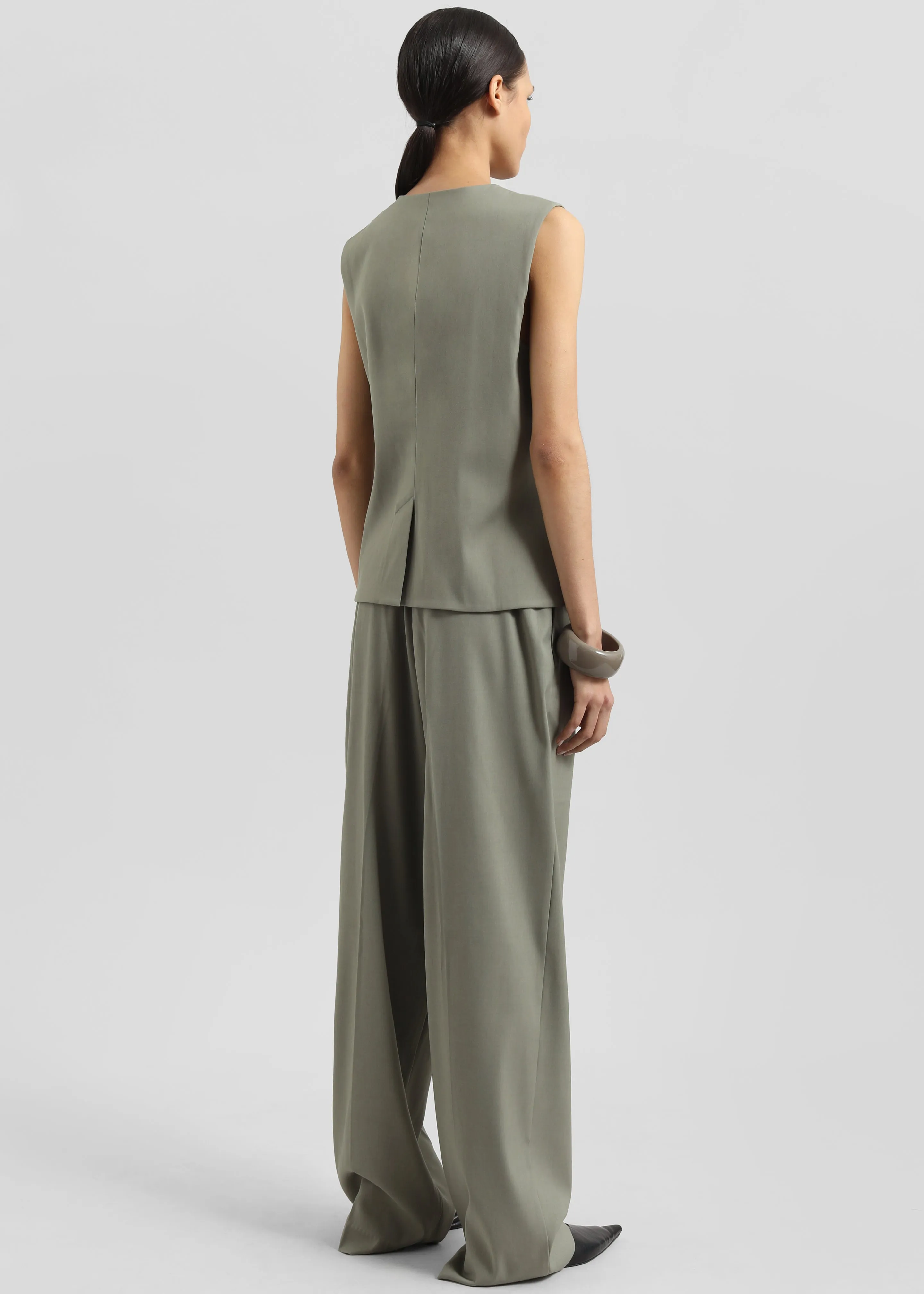 Samsøe Samsøe Saruma Vest - Vetiver sold by Frankie Shop product image thumbnail 4