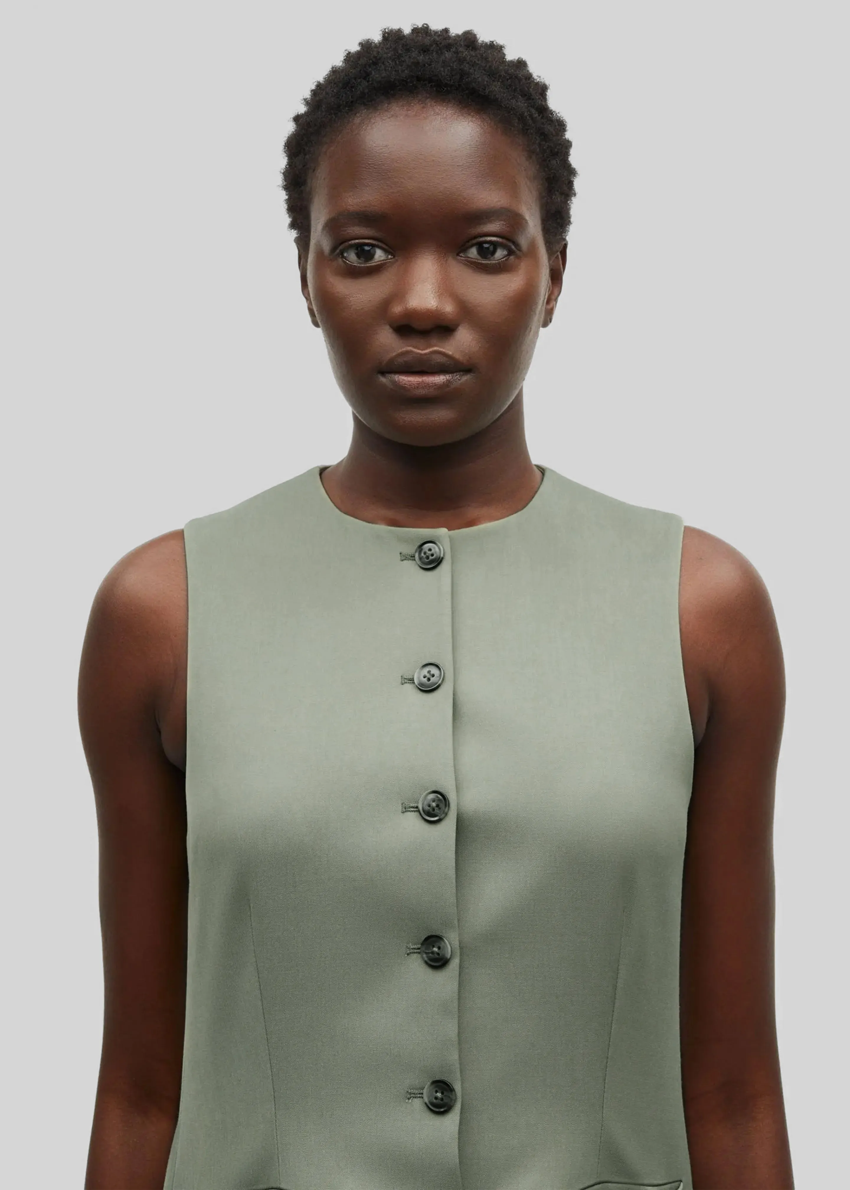 Samsøe Samsøe Saruma Vest - Vetiver sold by Frankie Shop product image thumbnail 3