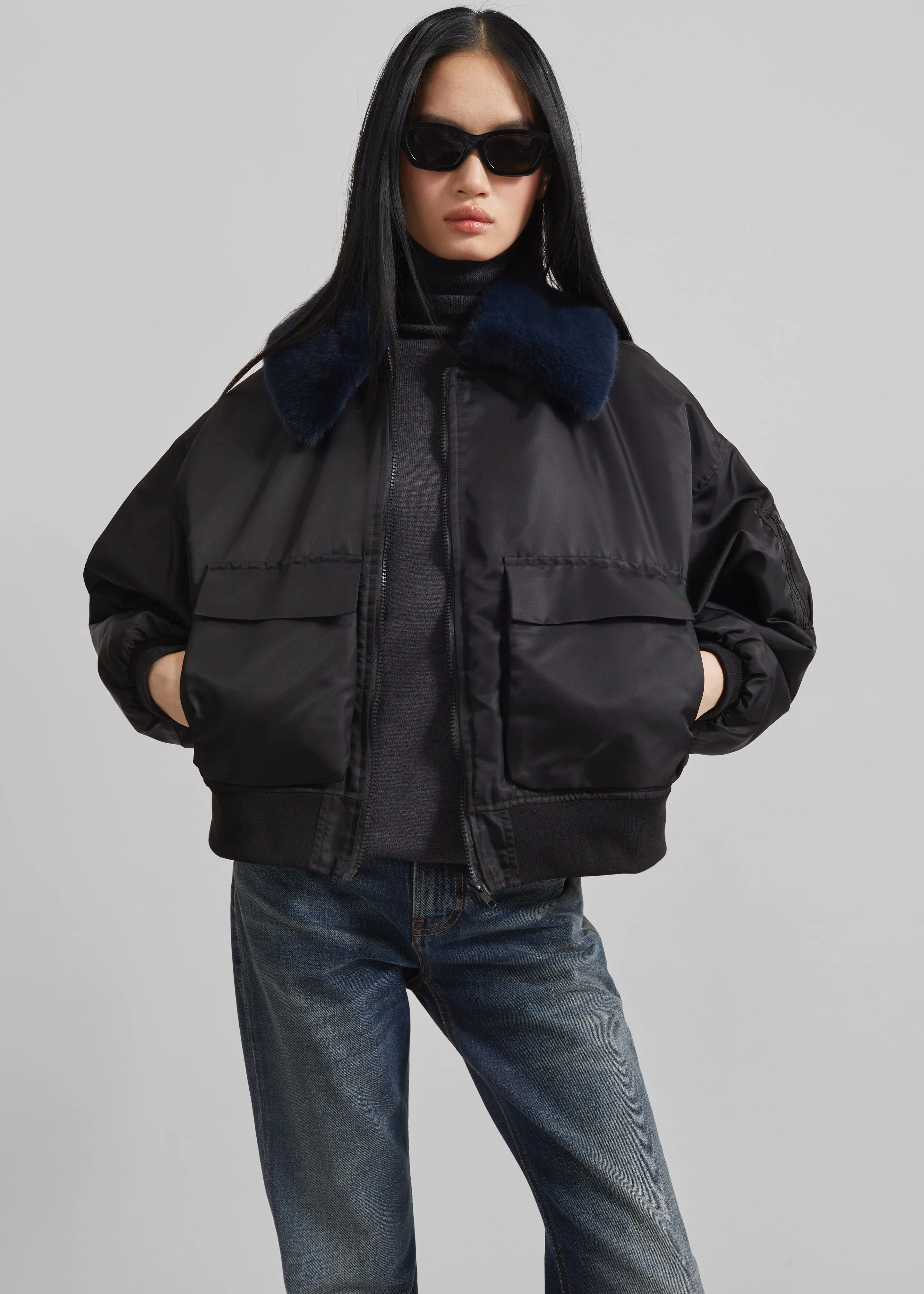 Blenham Bomber Jacket - Black sold by Frankie Shop