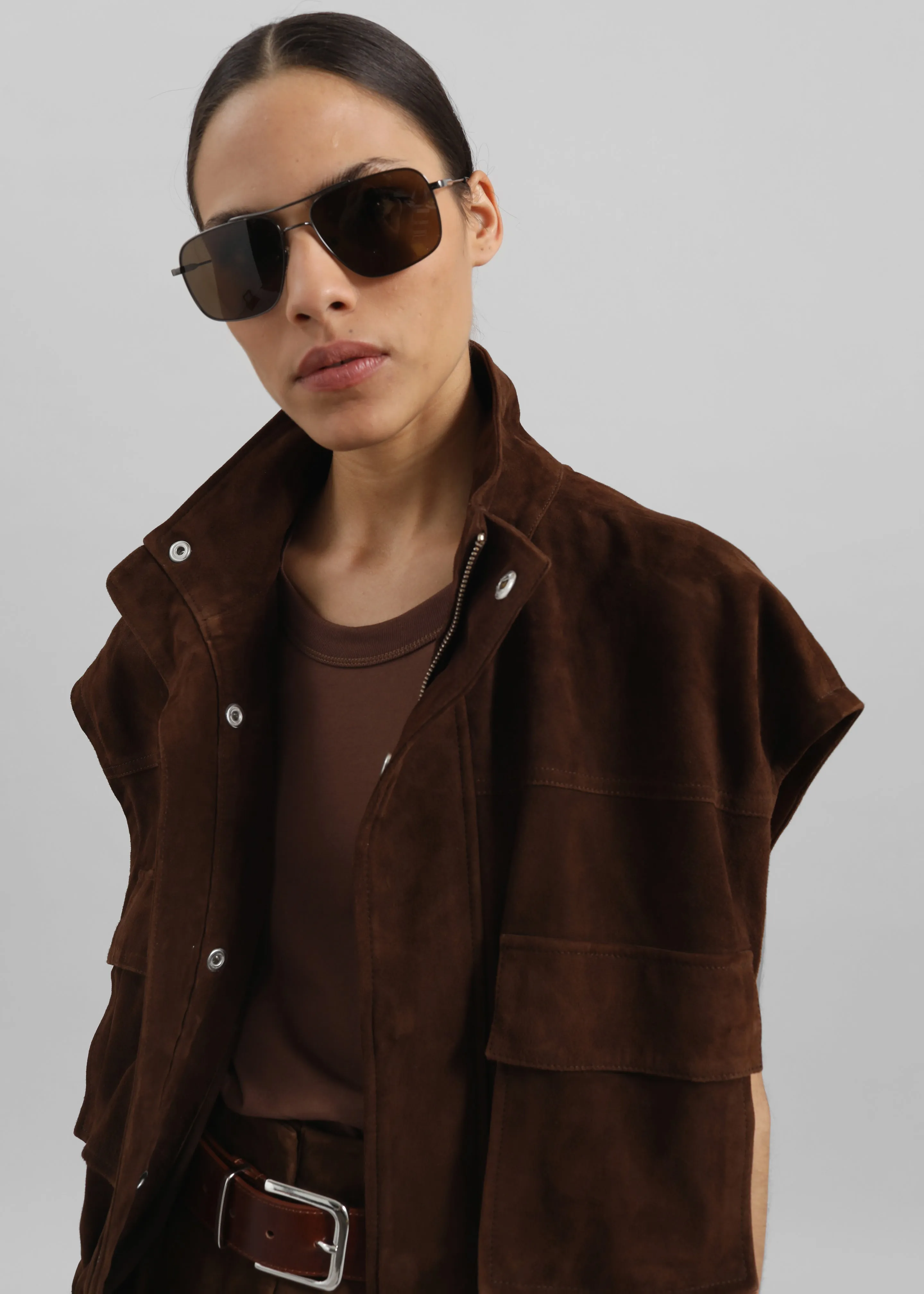 Turin Suede Cargo Jacket - Brown sold by Frankie Shop product image thumbnail 3