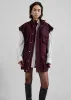 Turin Suede Cargo Jacket - Burgundy sold by Frankie Shop