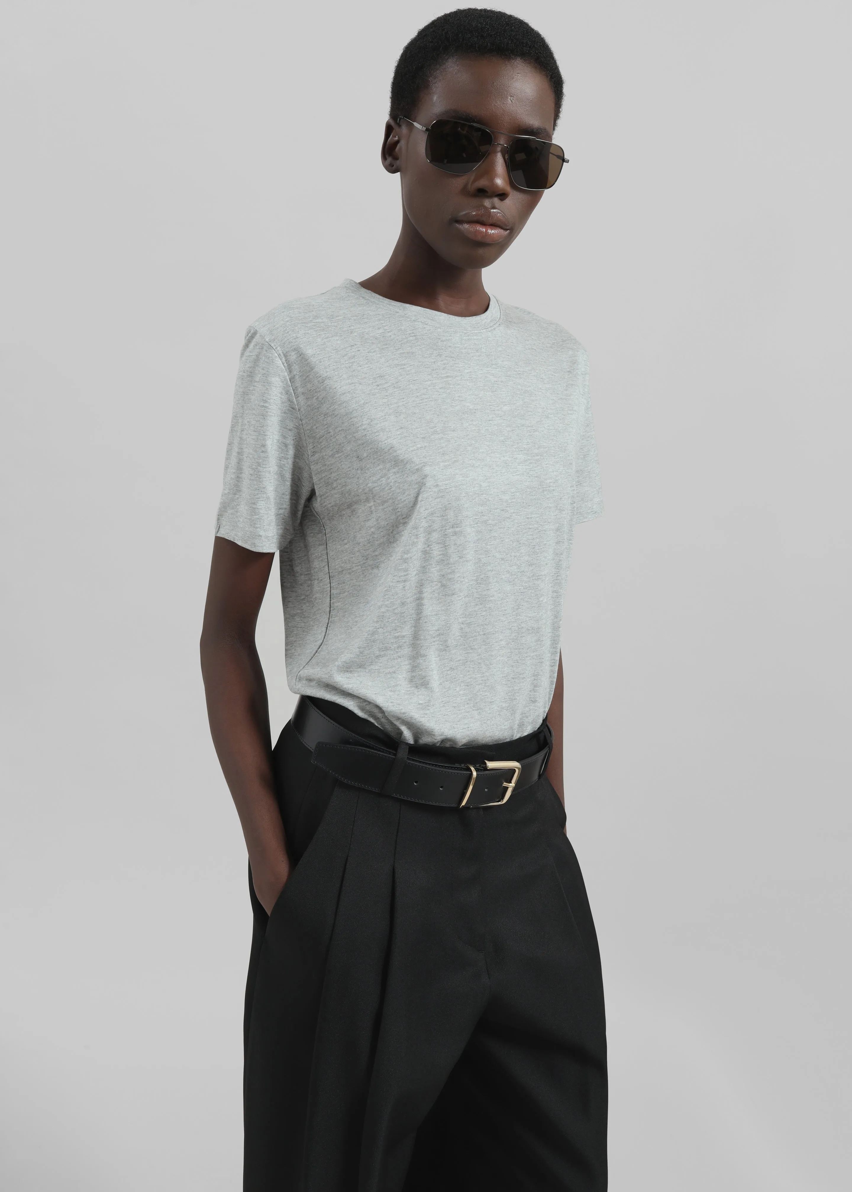 Amal Tee - Grey Melange sold by Frankie Shop product image thumbnail 3
