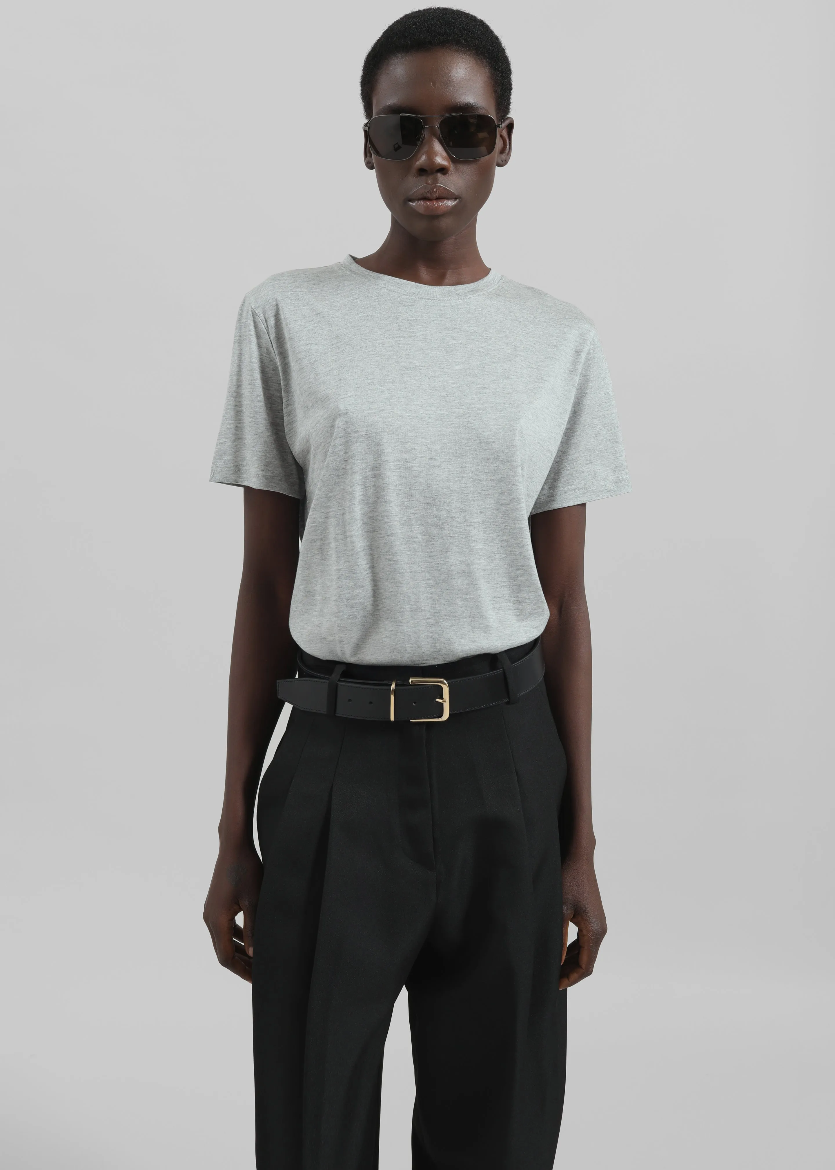 Amal Tee - Grey Melange sold by Frankie Shop product image thumbnail 2