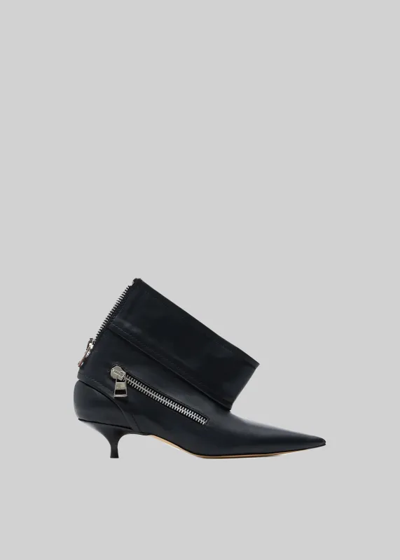 JW Anderson Kitten Heel Biker Boots - Black made by J.W. Anderson