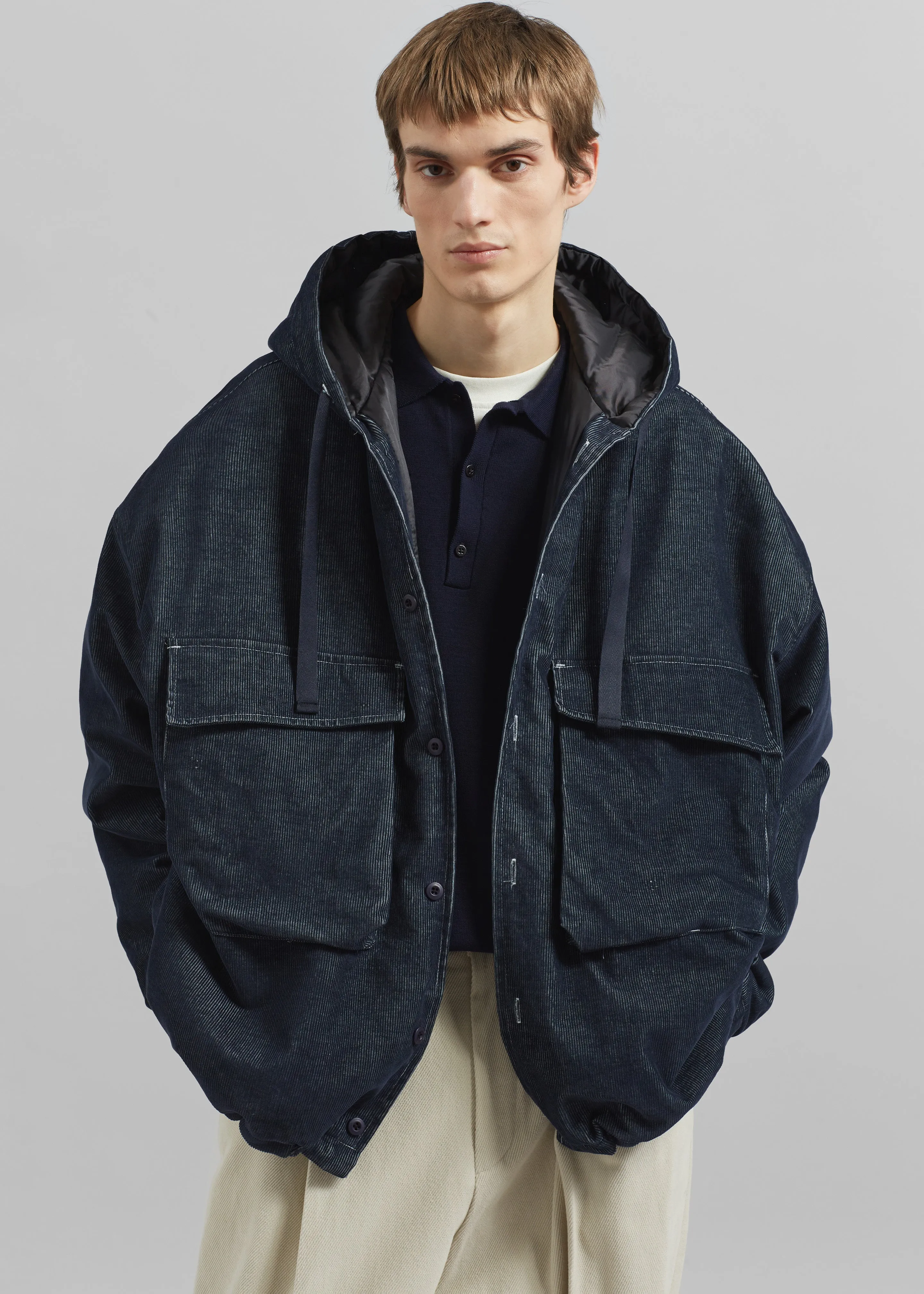 Donovan Padded Denim Jacket - Dark Wash sold by Frankie Shop