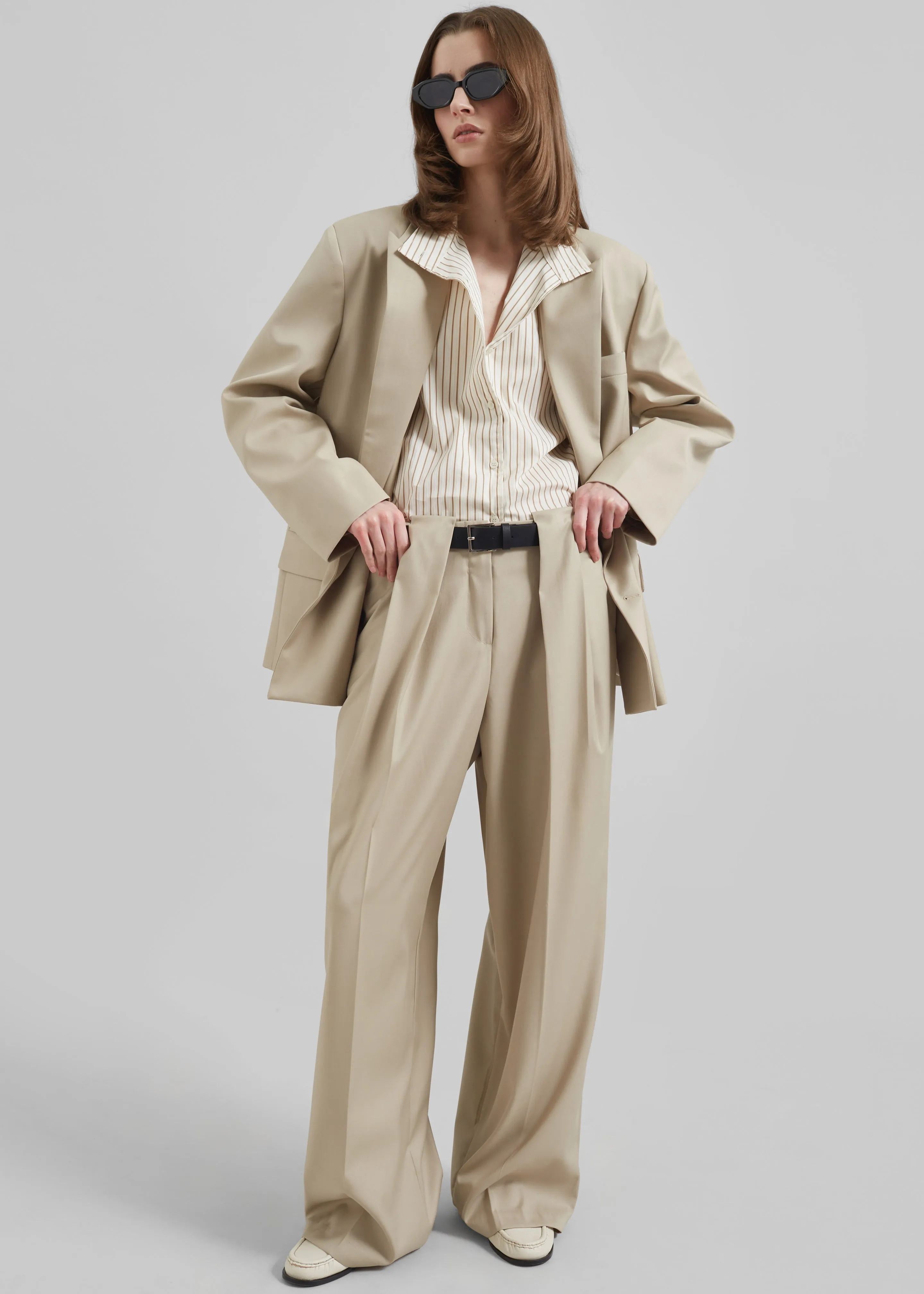 Orsay Pleated Trousers - Beige sold by Frankie Shop