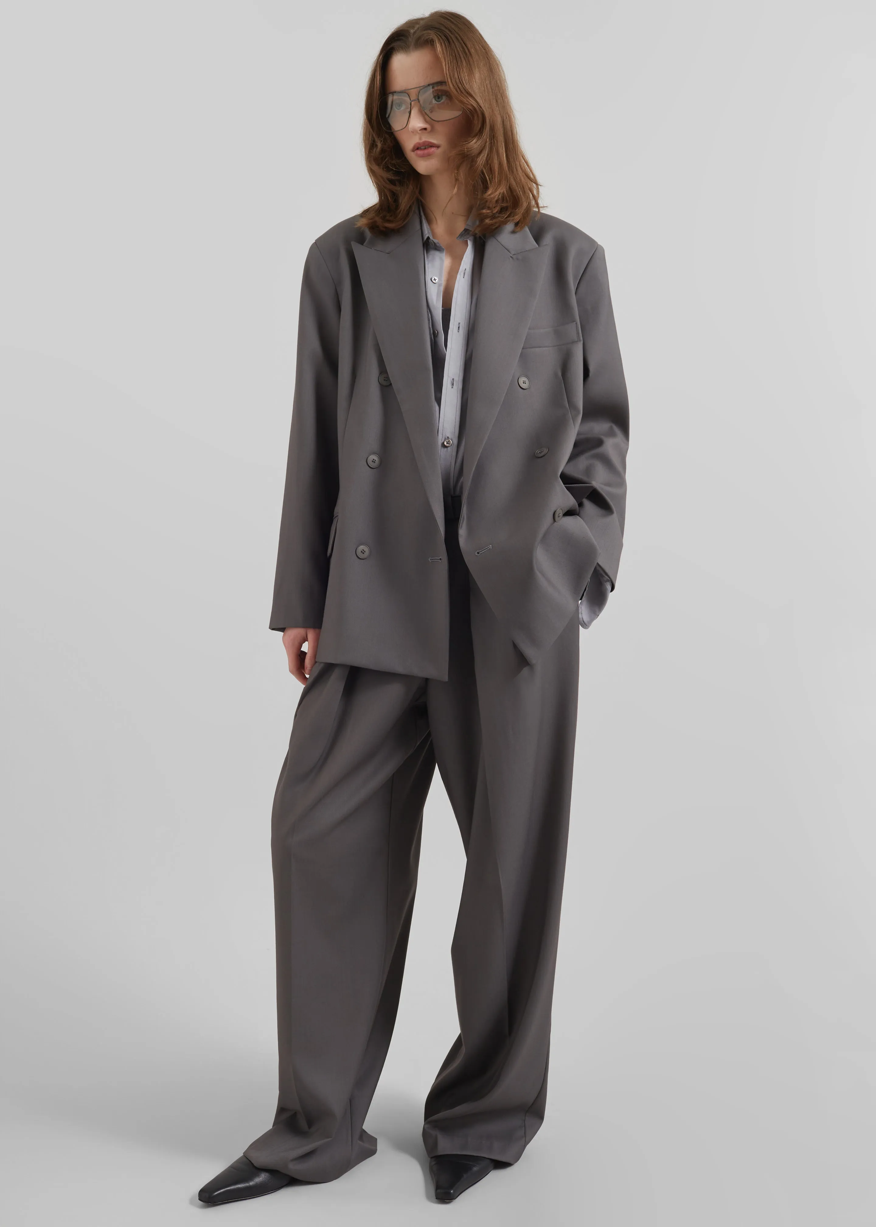 Orsay Pleated Trousers - Dark Grey sold by Frankie Shop product image thumbnail 5